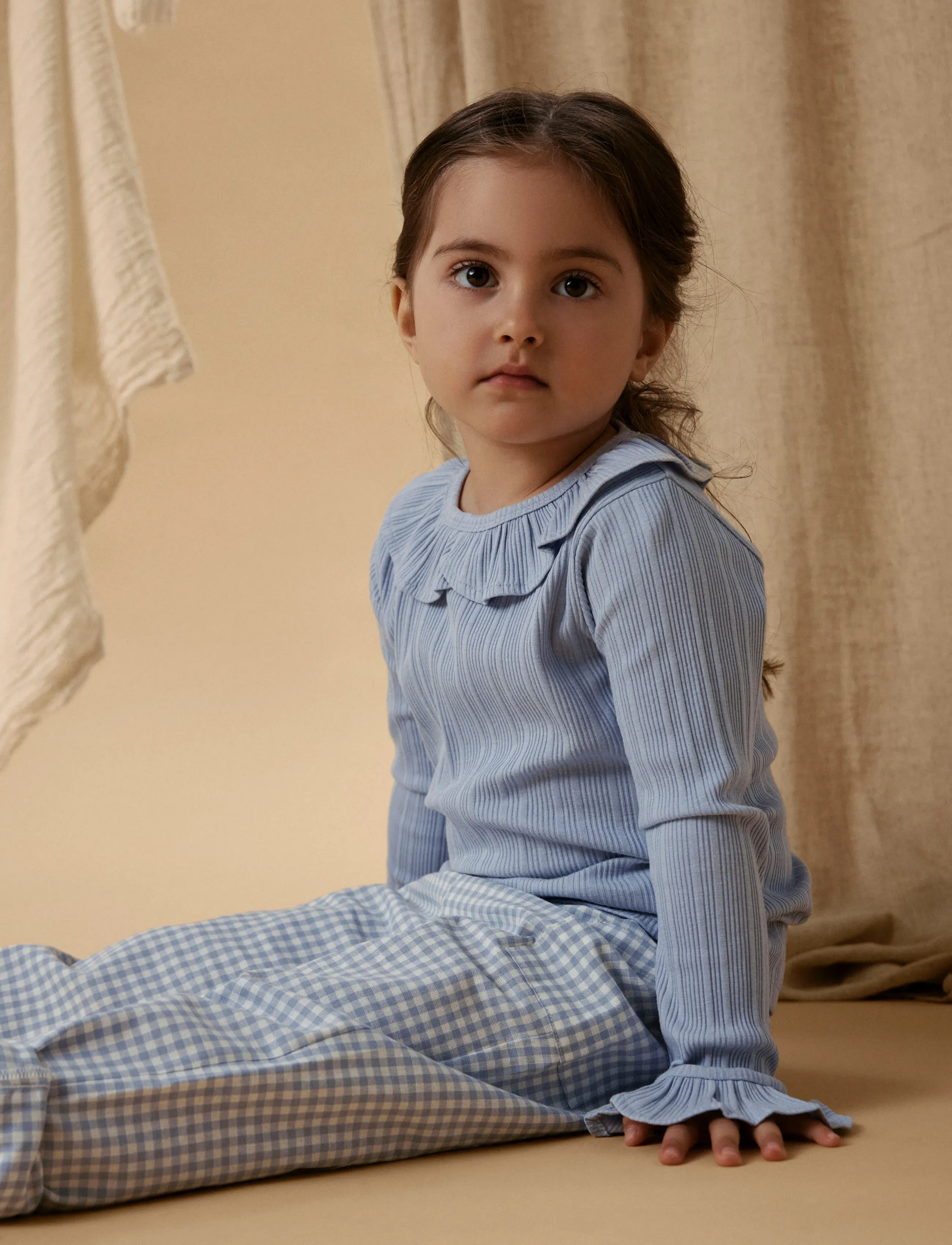 Lil'Atelier - NMFTANSY LS SLIM TOP LIL - lange mouwen - zen blue - 3