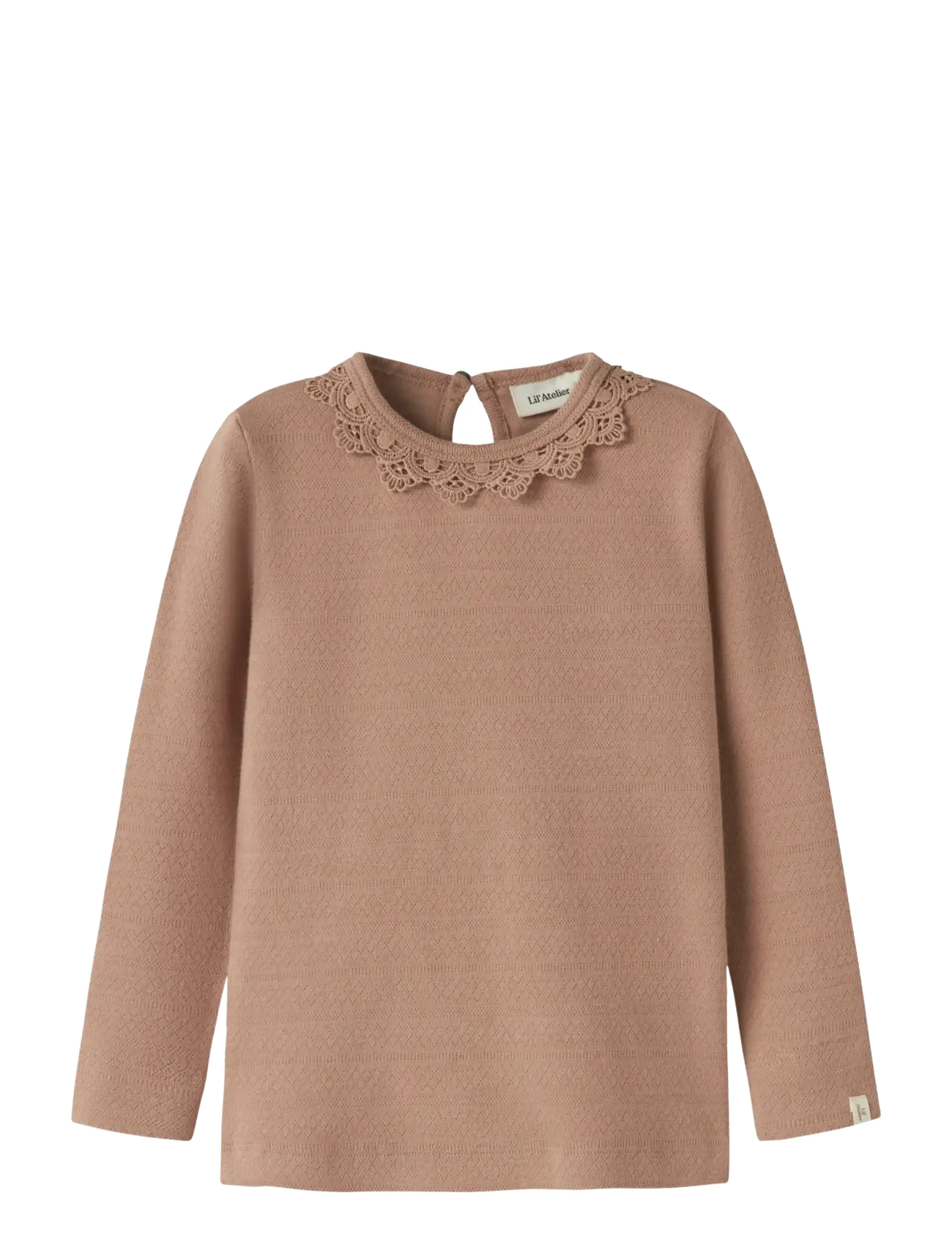 Lil'Atelier NMFTAPIA LS SLIM TOP LIL - Nyheder - ROEBUCK / beige