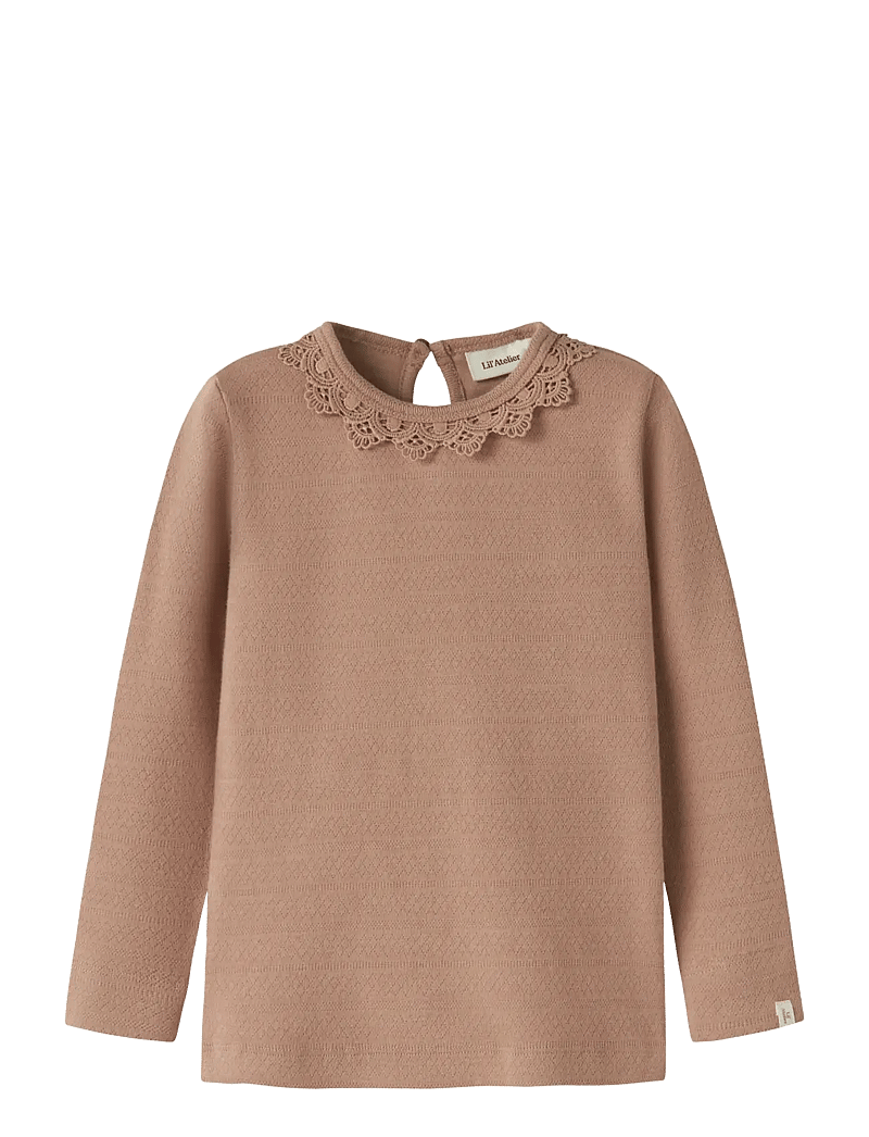 Lil'Atelier - NMFTAPIA LS SLIM TOP LIL - langærmede t-shirts - roebuck - 1