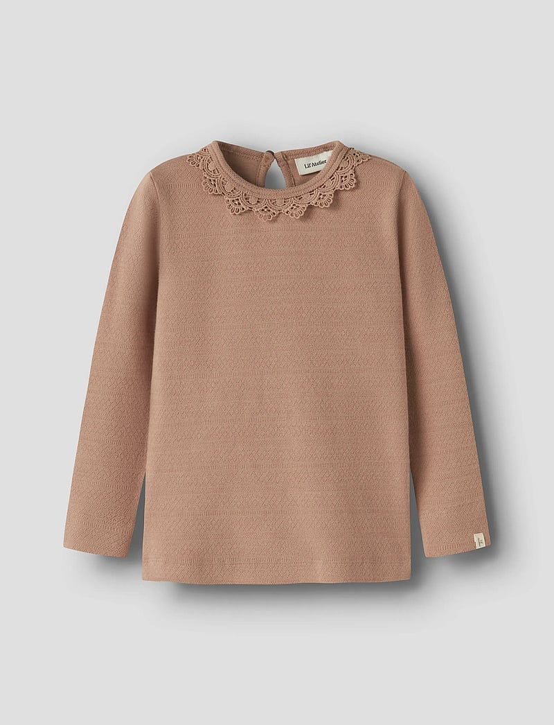 Lil'Atelier - NMFTAPIA LS SLIM TOP LIL - langærmede t-shirts - roebuck - 3