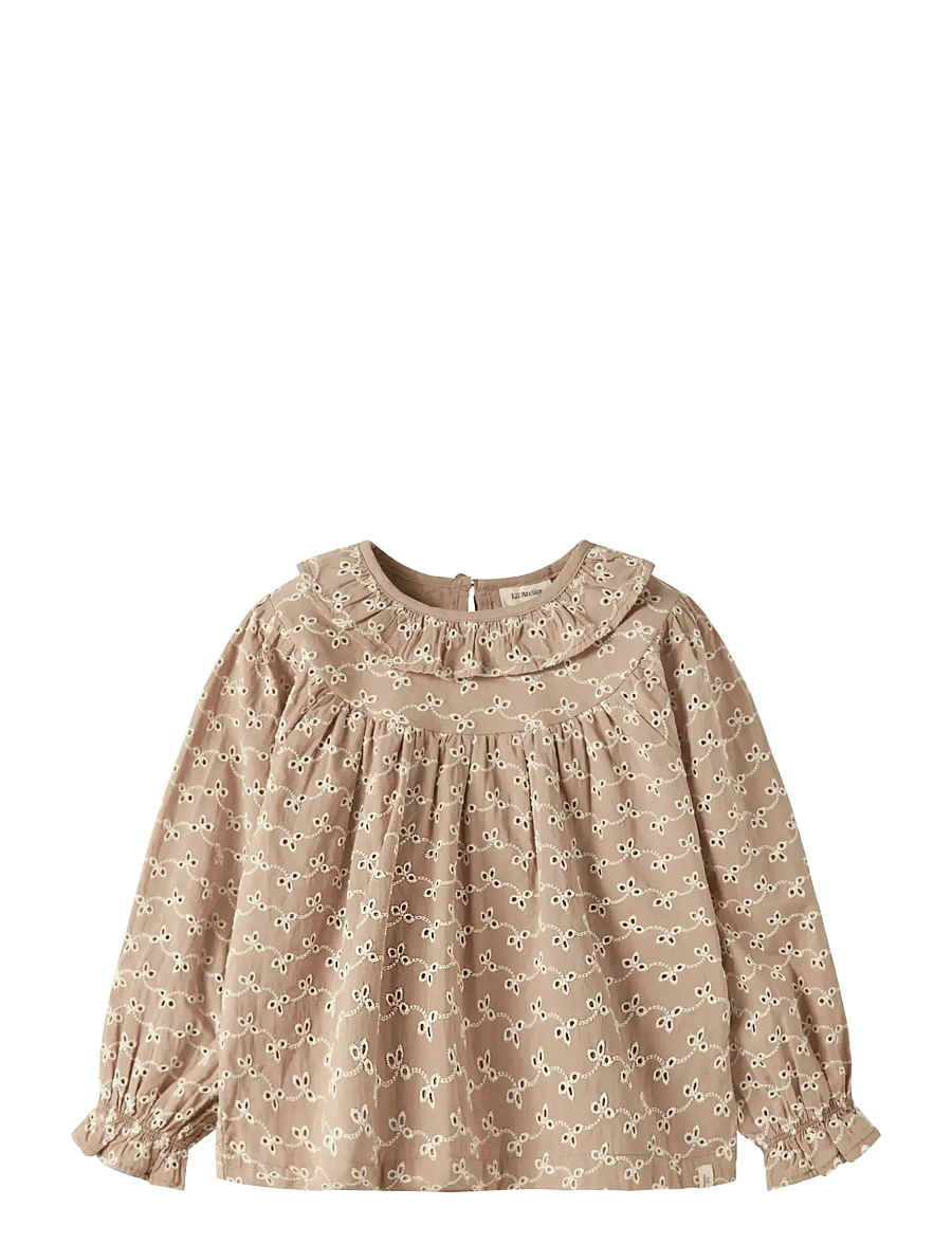 Lil'Atelier - NMFTESSIE LS LOOSE SHIRT LIL - langärmlige hemden - roebuck - 0