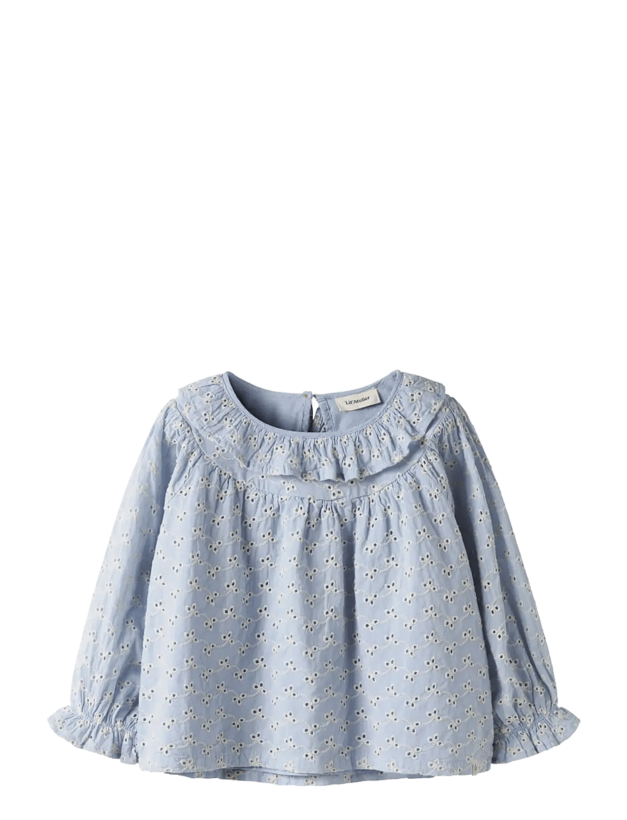 Lil'Atelier - NMFTESSIE LS LOOSE SHIRT LIL - langärmlige hemden - zen blue - 1
