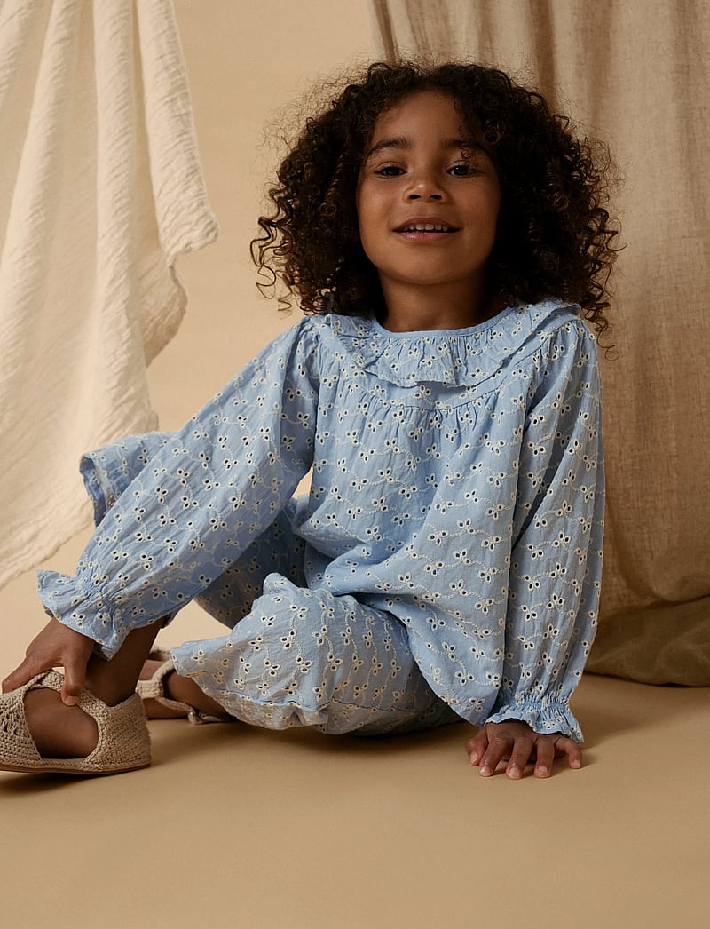 Lil'Atelier - NMFTESSIE LS LOOSE SHIRT LIL - langærmede skjorter - zen blue - 0