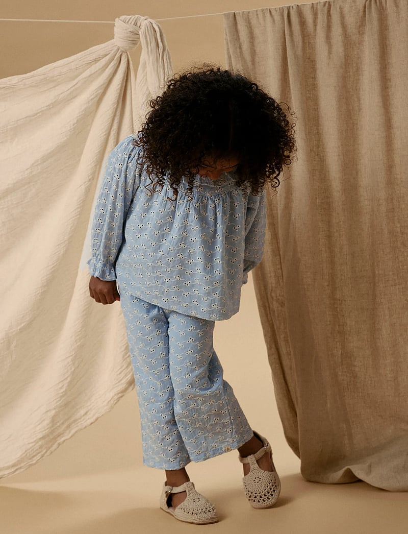 Lil'Atelier - NMFTESSIE LS LOOSE SHIRT LIL - langærmede skjorter - zen blue - 3