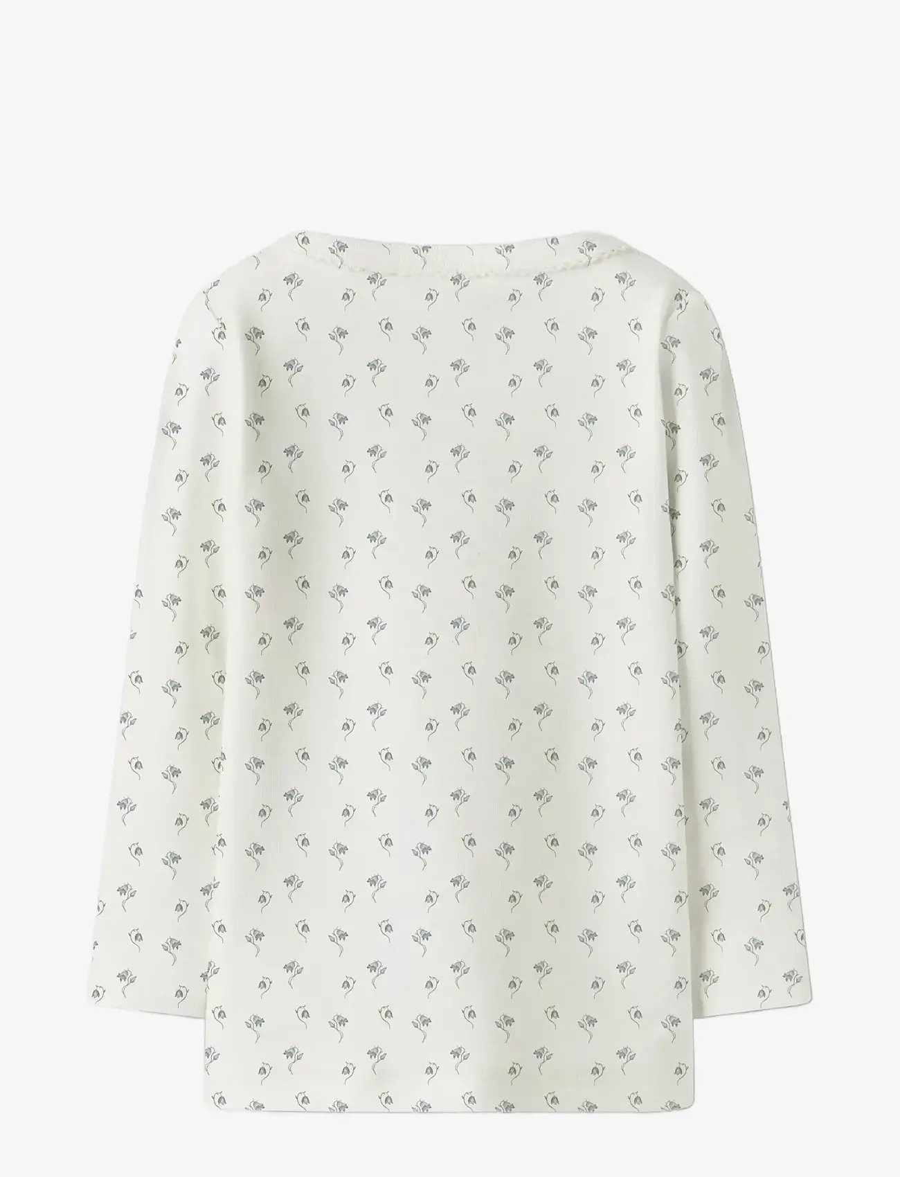 Lil'Atelier - NMFGAYO SAG LS SLIM TOP LIL - langærmede t-shirts - coconut milk - 1