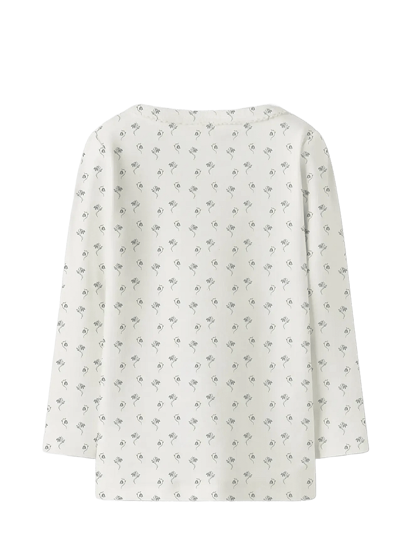 Lil'Atelier - NMFGAYO SAG LS SLIM TOP LIL - langærmede t-shirts - coconut milk - 1