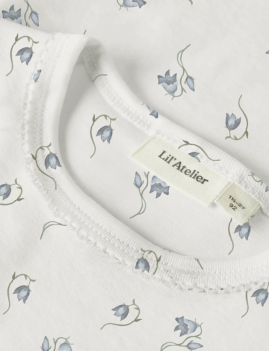 Lil'Atelier - NMFGAYO SAG LS SLIM TOP LIL - langærmede t-shirts - coconut milk - 2