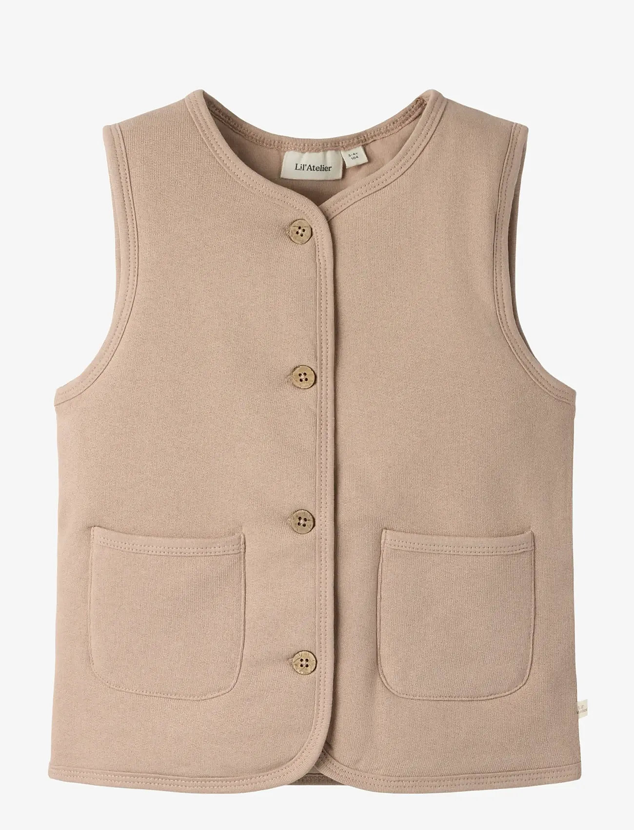 Lil'Atelier - NMFJOBO TIA LOOSE SWEAT VEST PAD LIL - västar - roebuck - 1