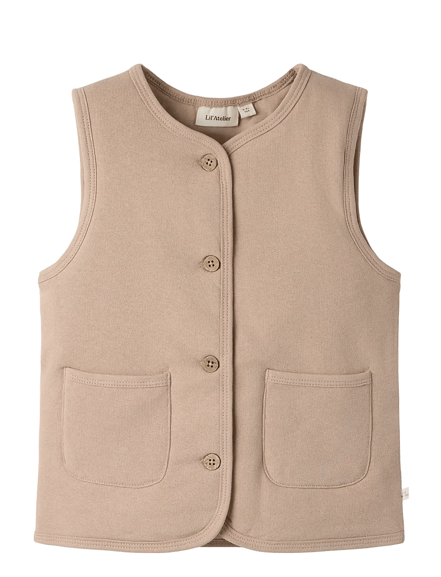 Lil'Atelier - NMFJOBO TIA LOOSE SWEAT VEST PAD LIL - vestes - roebuck - 1
