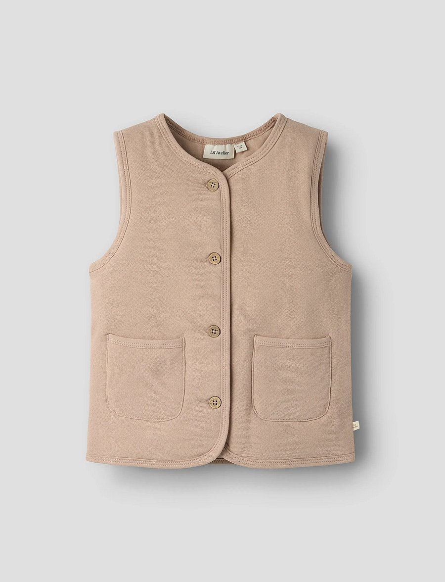Lil'Atelier - NMFJOBO TIA LOOSE SWEAT VEST PAD LIL - vestes - roebuck - 0