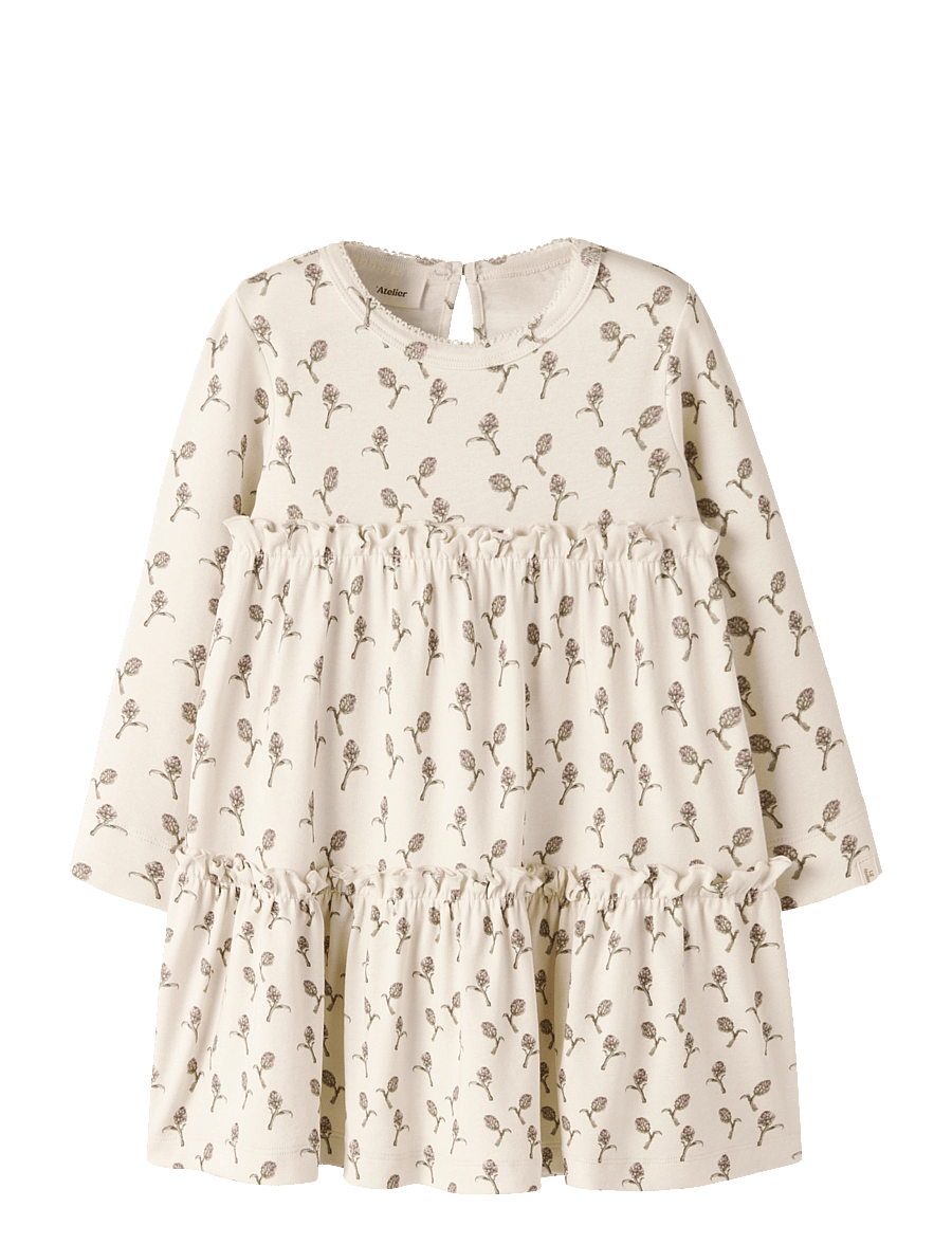 Lil'Atelier - NMFGAYO SEL LS DRESS LIL - langärmelige freizeitkleider - turtledove - 0