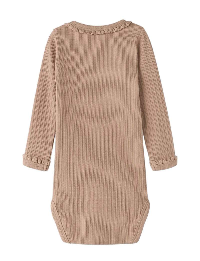 Lil'Atelier - NBFBABETTE LS SLIM BODY LIL - langærmede bodyer - roebuck - 2
