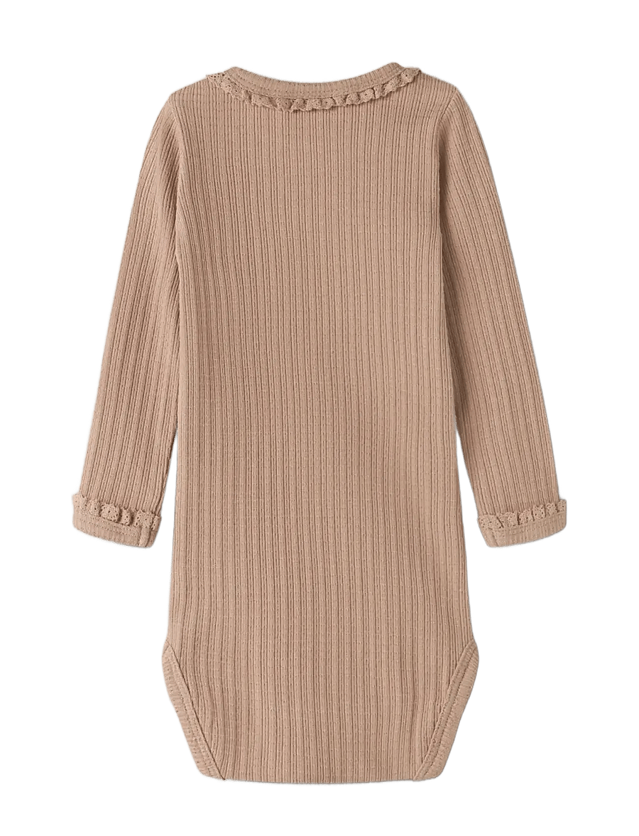 Lil'Atelier - NBFBABETTE LS SLIM BODY LIL - body z długimi rękawami - roebuck - 2