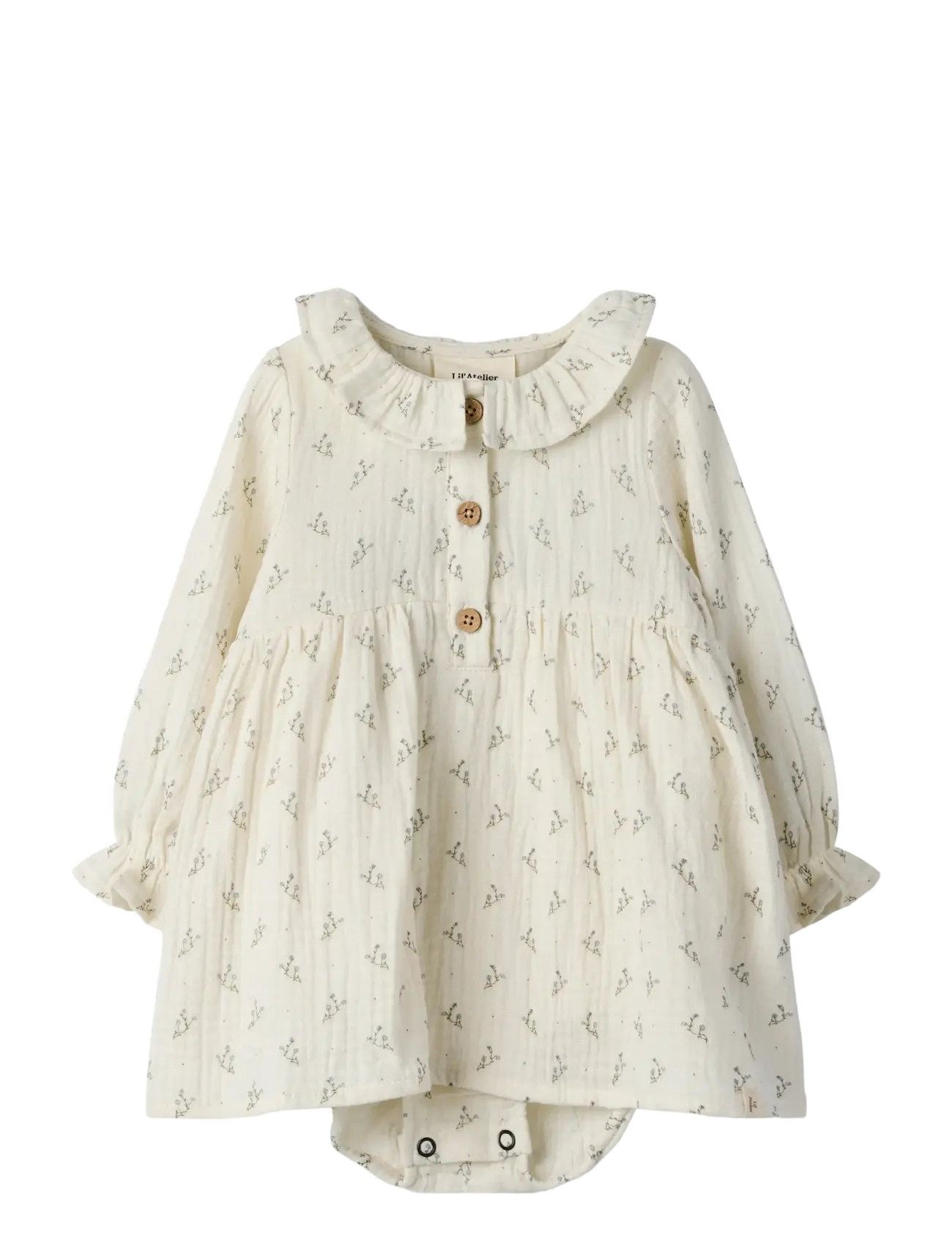 Lil'Atelier - NBFBALIA LS LOOSE BODY DRESS LIL - coconut milk - 1