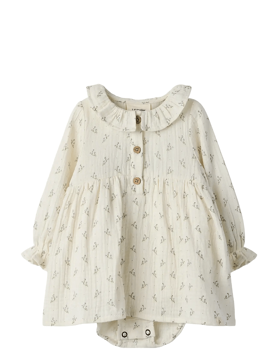 Lil'Atelier - NBFBALIA LS LOOSE BODY DRESS LIL - coconut milk - 1