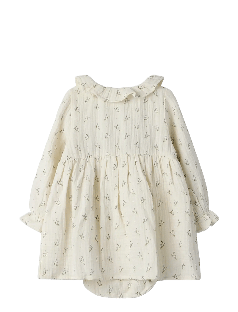 Lil'Atelier - NBFBALIA LS LOOSE BODY DRESS LIL - langärmelige babykleider - coconut milk - 2