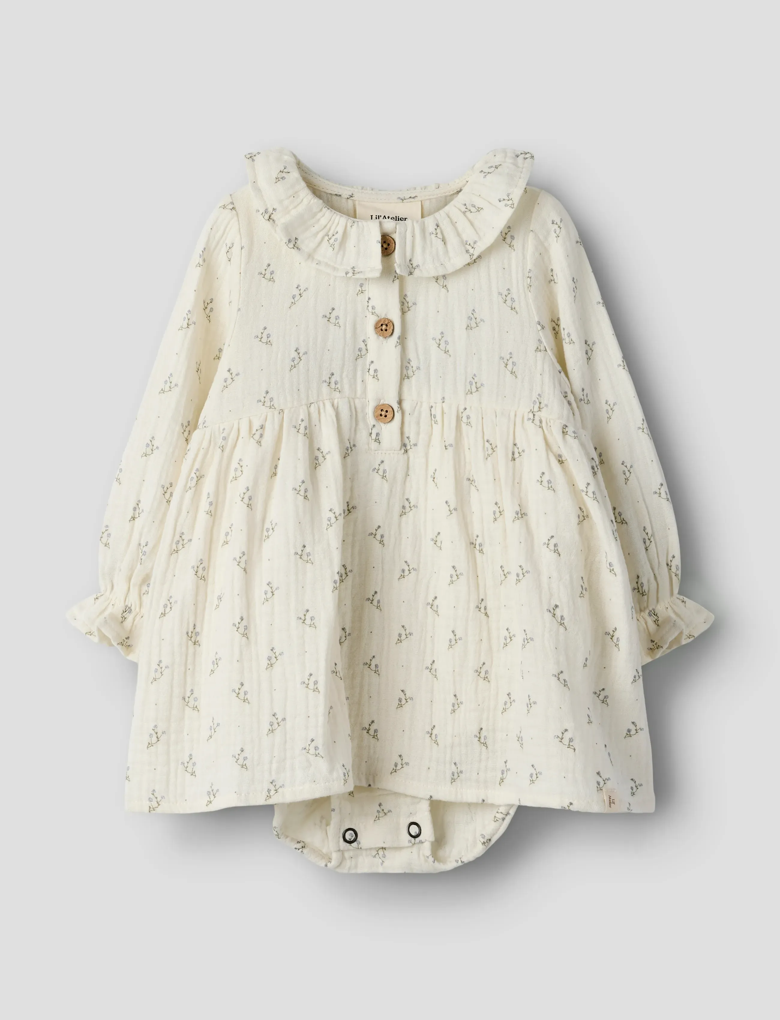 Lil'Atelier NBFBALIA LS LOOSE BODY DRESS LIL - Langärmelige Babykleider - COCONUT MILK / cream