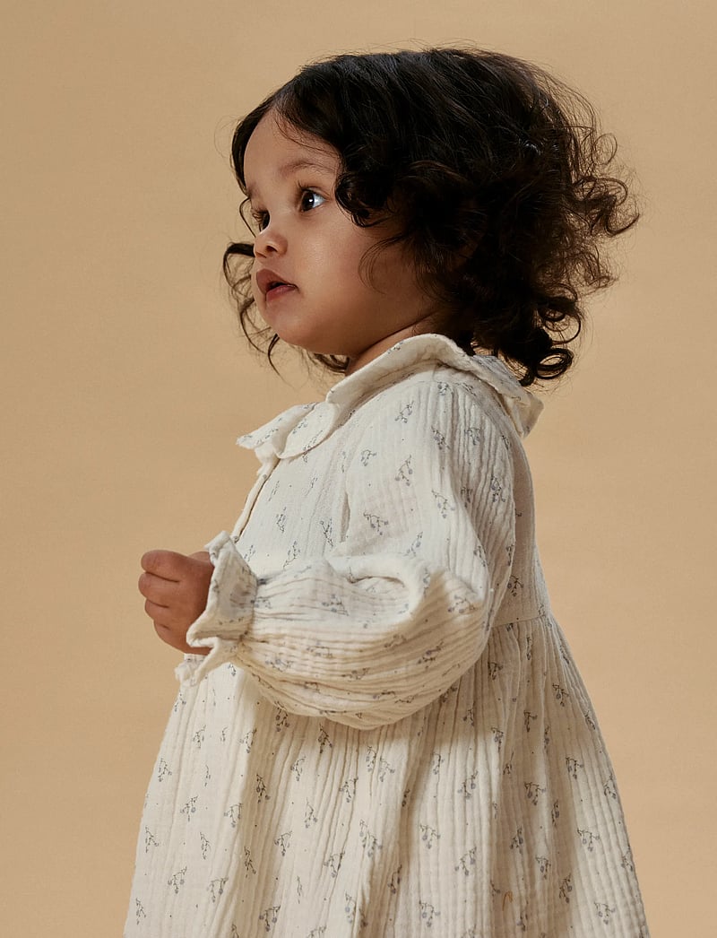 Lil'Atelier - NBFBALIA LS LOOSE BODY DRESS LIL - langärmelige babykleider - coconut milk - 5