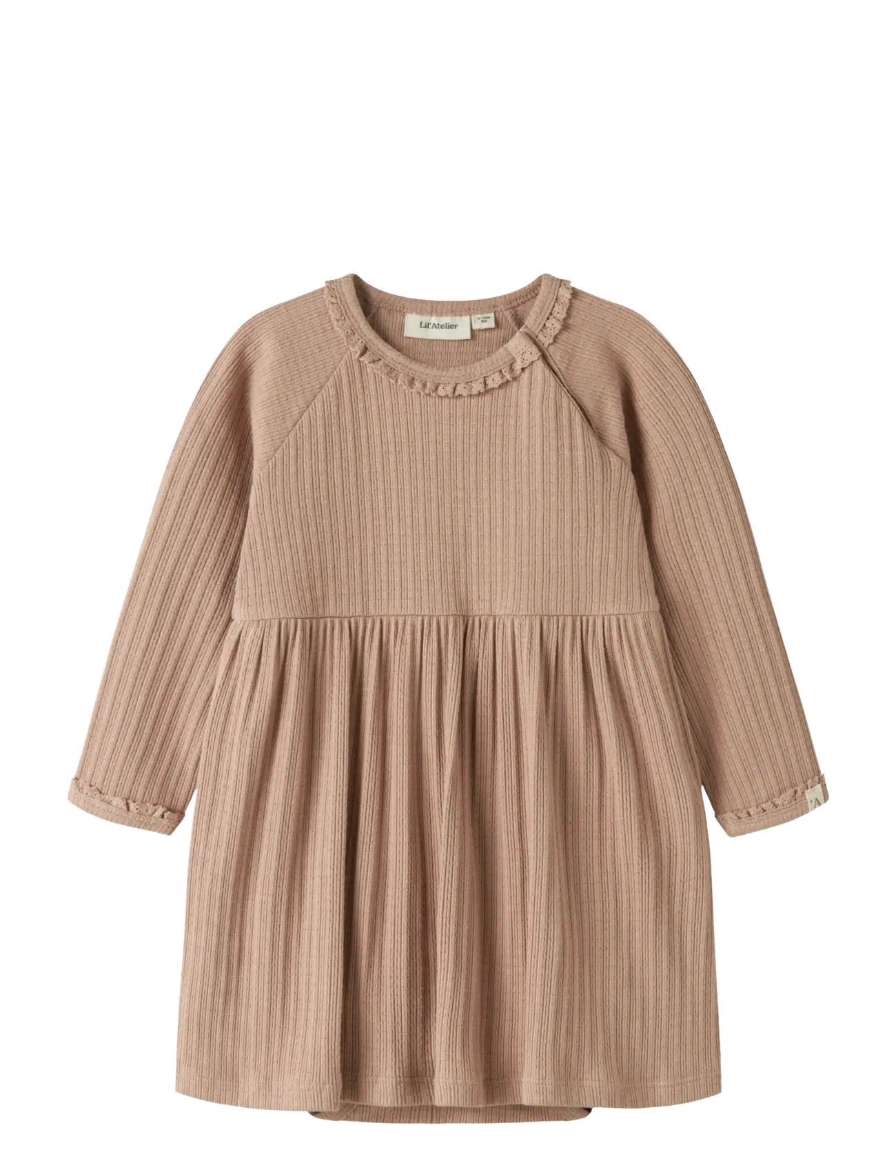 Lil'Atelier NBFBABETTE LS BODY DRESS LIL - Kleidung - ROEBUCK / beige