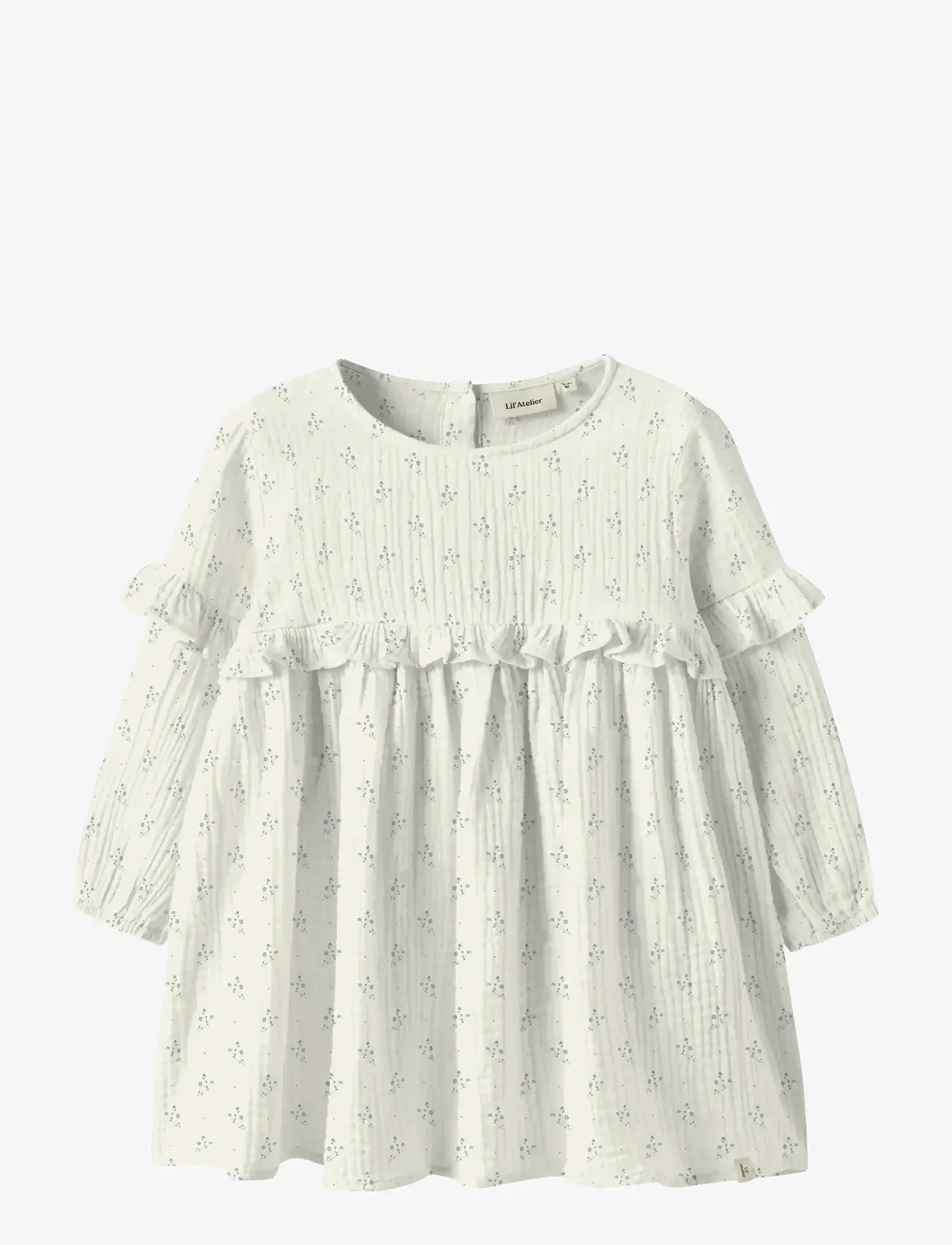 Lil'Atelier - NMFBALIA LS LOOSE DRESS LIL - langärmelige babykleider - coconut milk - 1