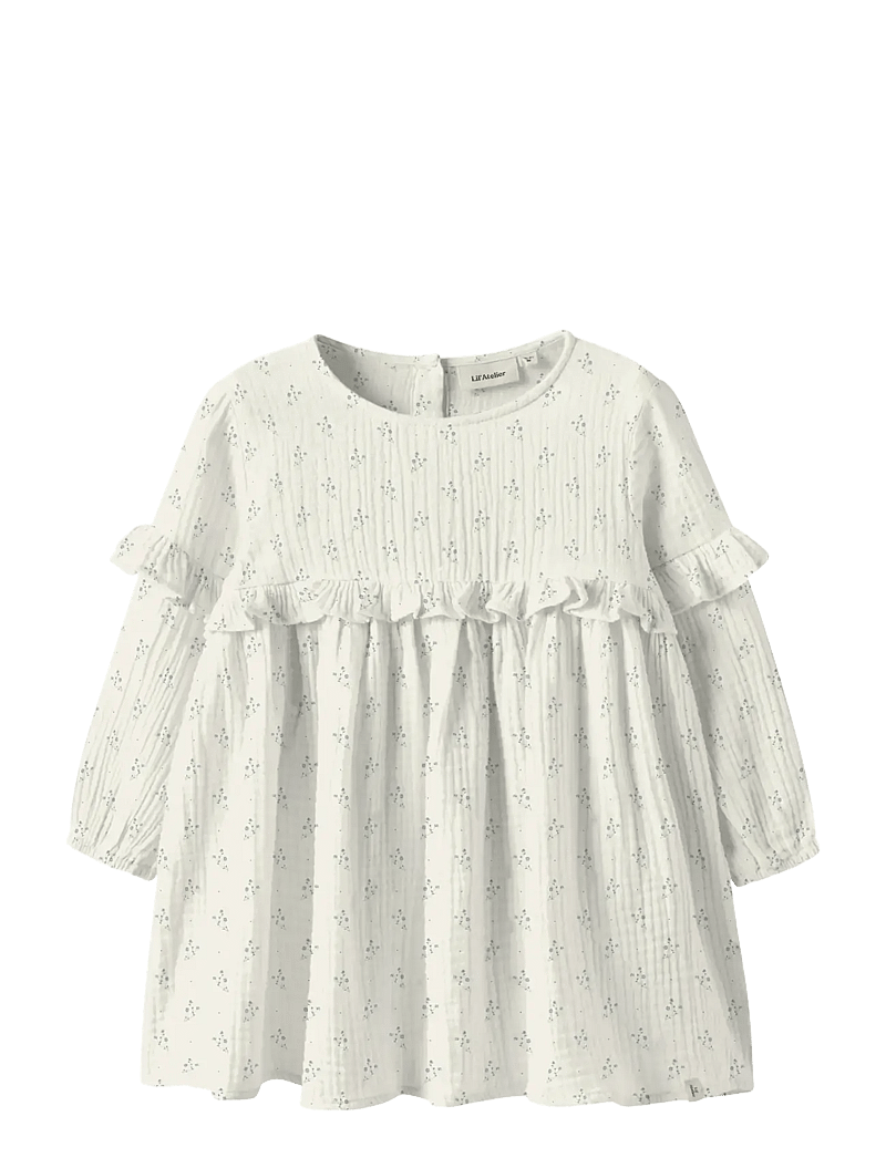Lil'Atelier - NMFBALIA LS LOOSE DRESS LIL - langärmelige babykleider - coconut milk - 1