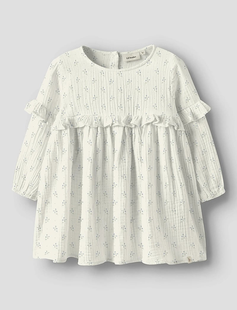 Lil'Atelier - NMFBALIA LS LOOSE DRESS LIL - langärmelige babykleider - coconut milk - 0