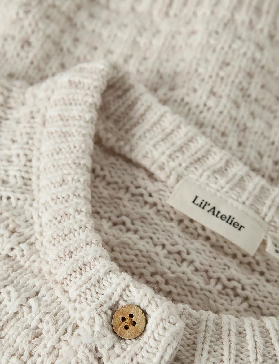 Lil'Atelier - NMFBELLA LS KNIT CARD LIL - koftor - novelle peach - 3