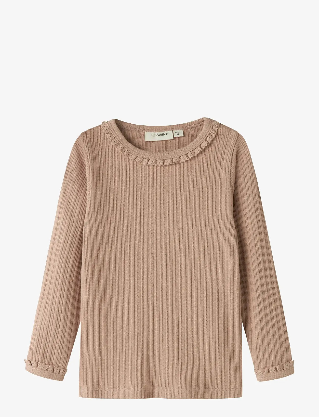 Lil'Atelier - NMFBABETTE LS SLIM TOP LIL - långärmade t-shirts - roebuck - 1