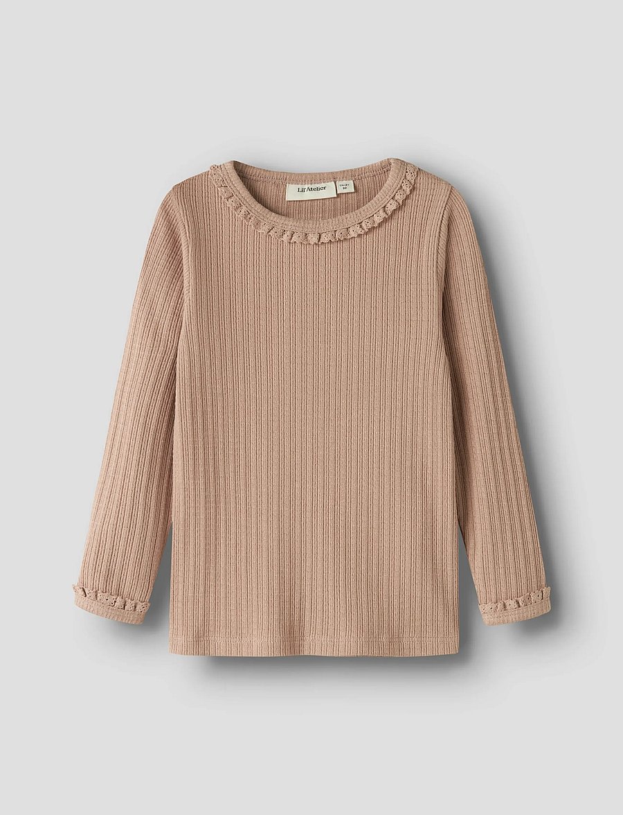 Lil'Atelier - NMFBABETTE LS SLIM TOP LIL - langärmelig - roebuck - 0