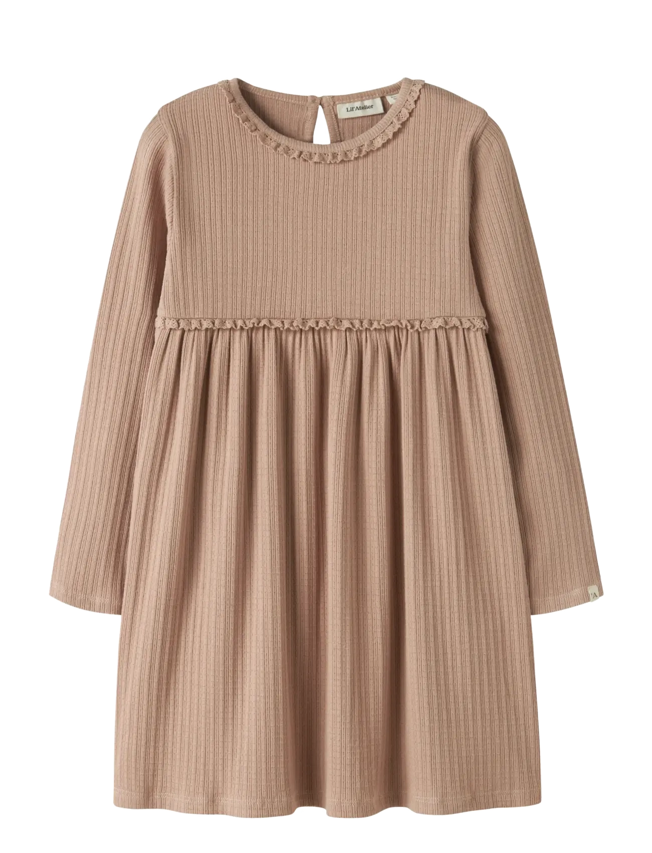 Lil'Atelier NMFBABETTE LS DRESS LIL - Kjoler & Nederdele - ROEBUCK / beige
