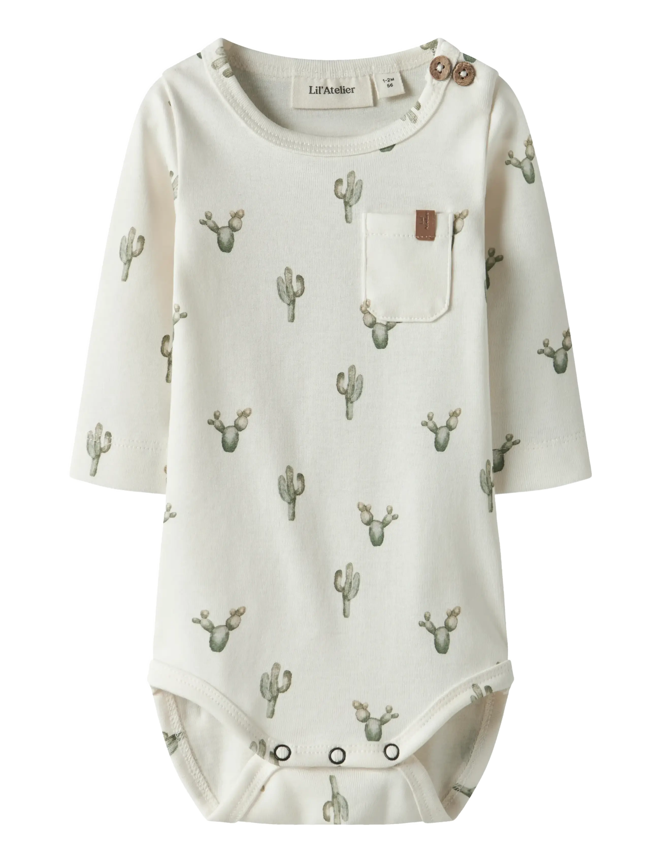Lil'Atelier NBMLAYO SEV LS SLIM BODY LIL - Lil'Atelier - COCONUT MILK / white