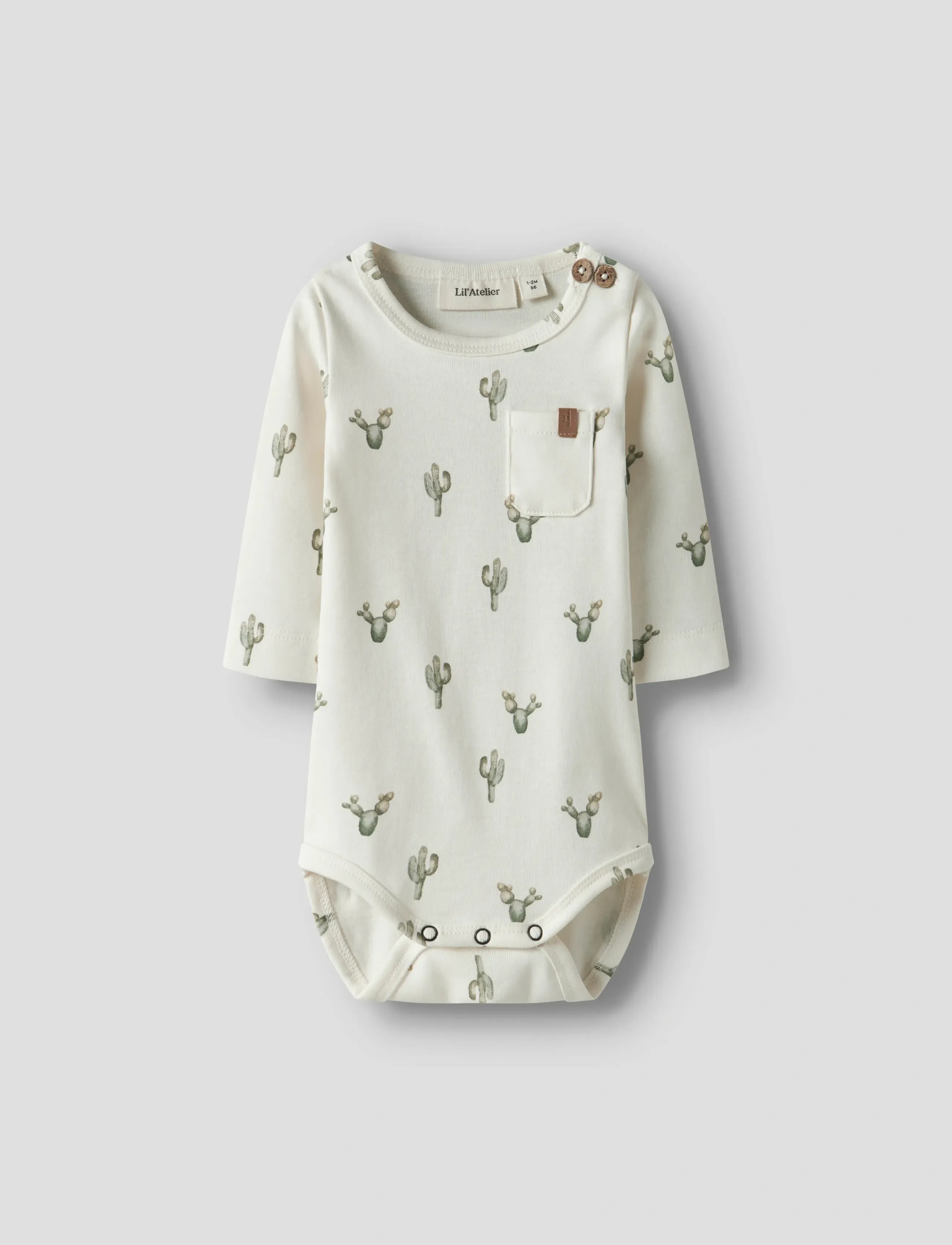 Lil'Atelier - NBMLAYO SEV LS SLIM BODY LIL - langærmede bodyer - coconut milk - 4