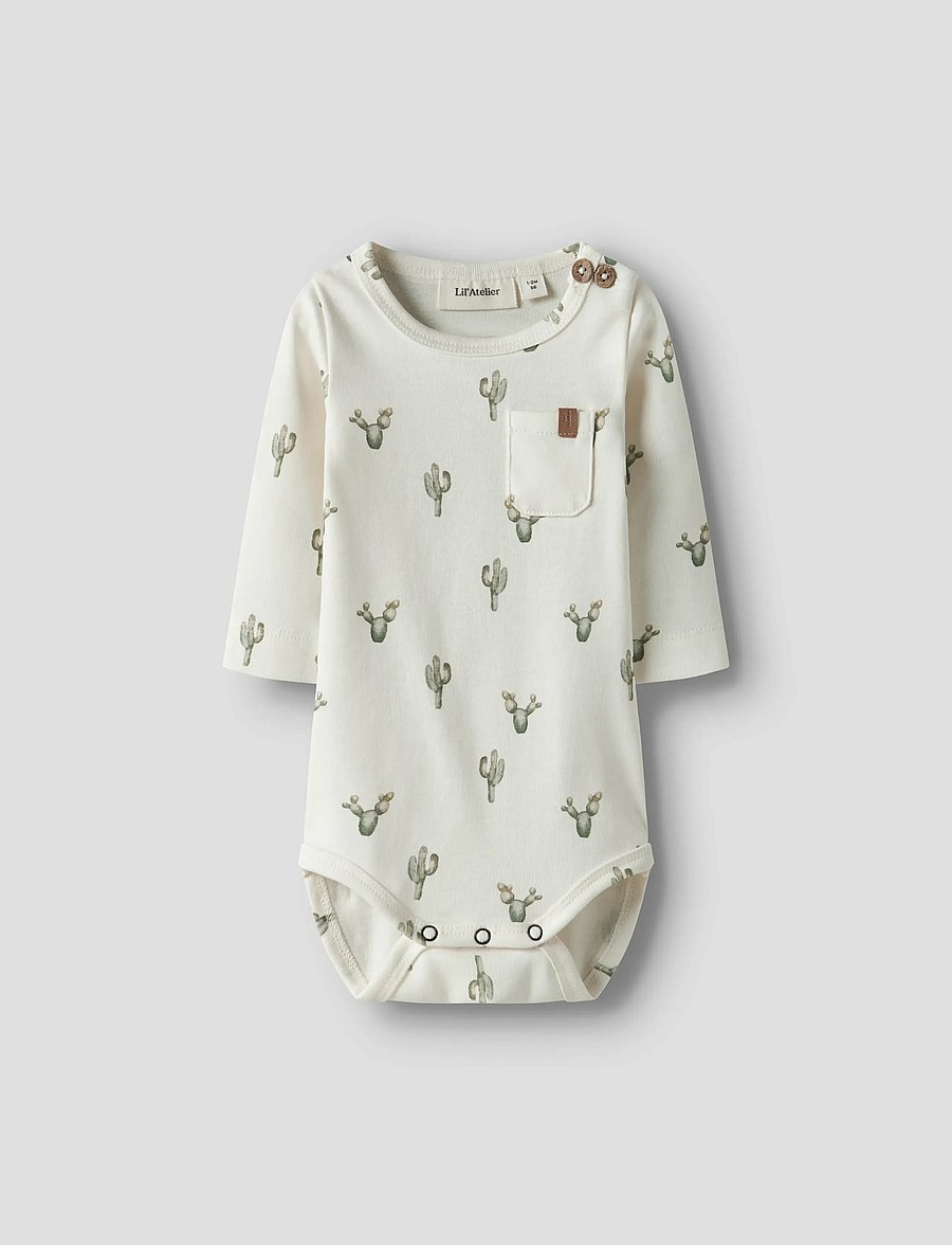 Lil'Atelier - NBMLAYO SEV LS SLIM BODY LIL - langærmede bodyer - coconut milk - 4