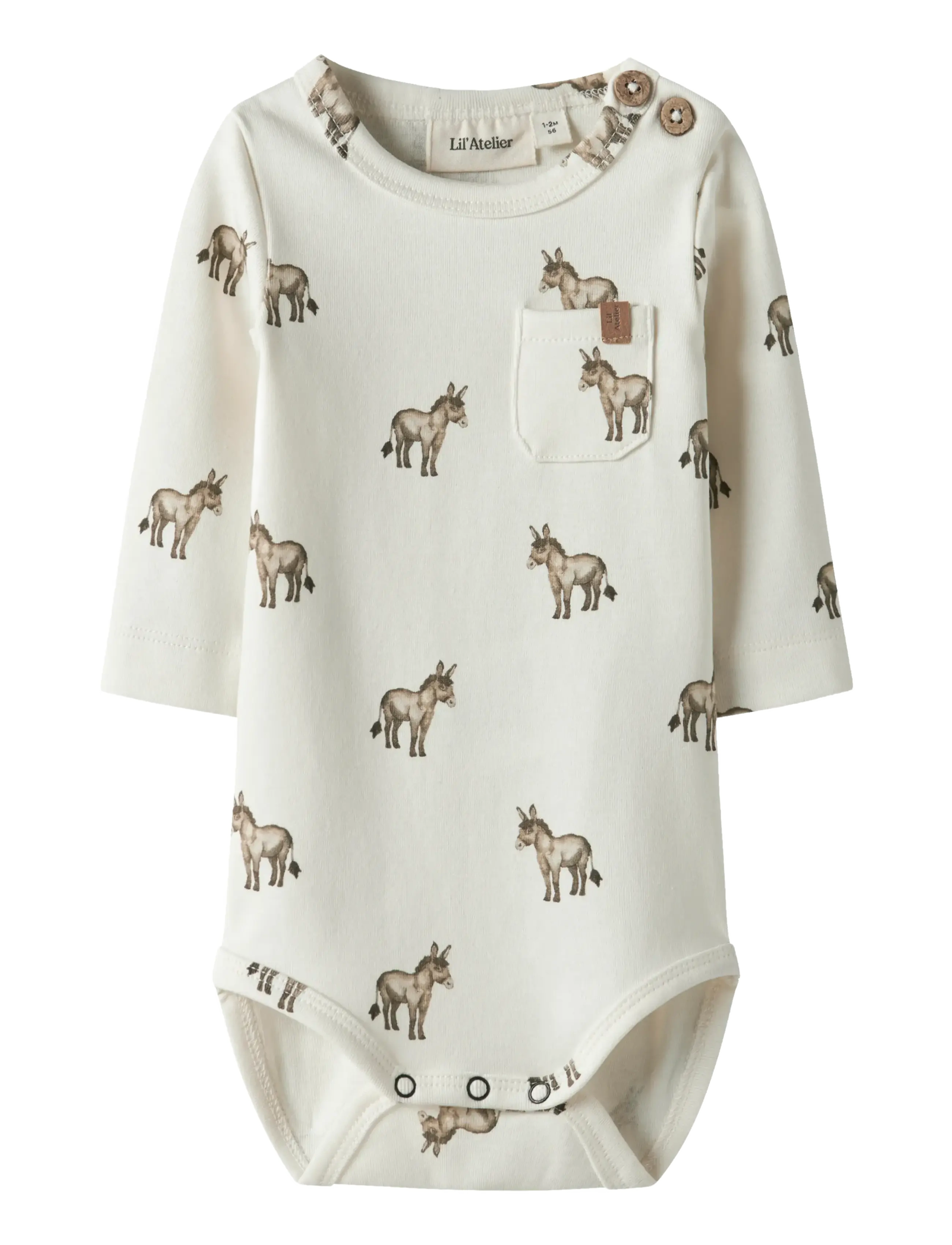 LIL'ATELIER Nbmlayo Sev Ls Slim Body Lil Cream - 68 - Kinder
