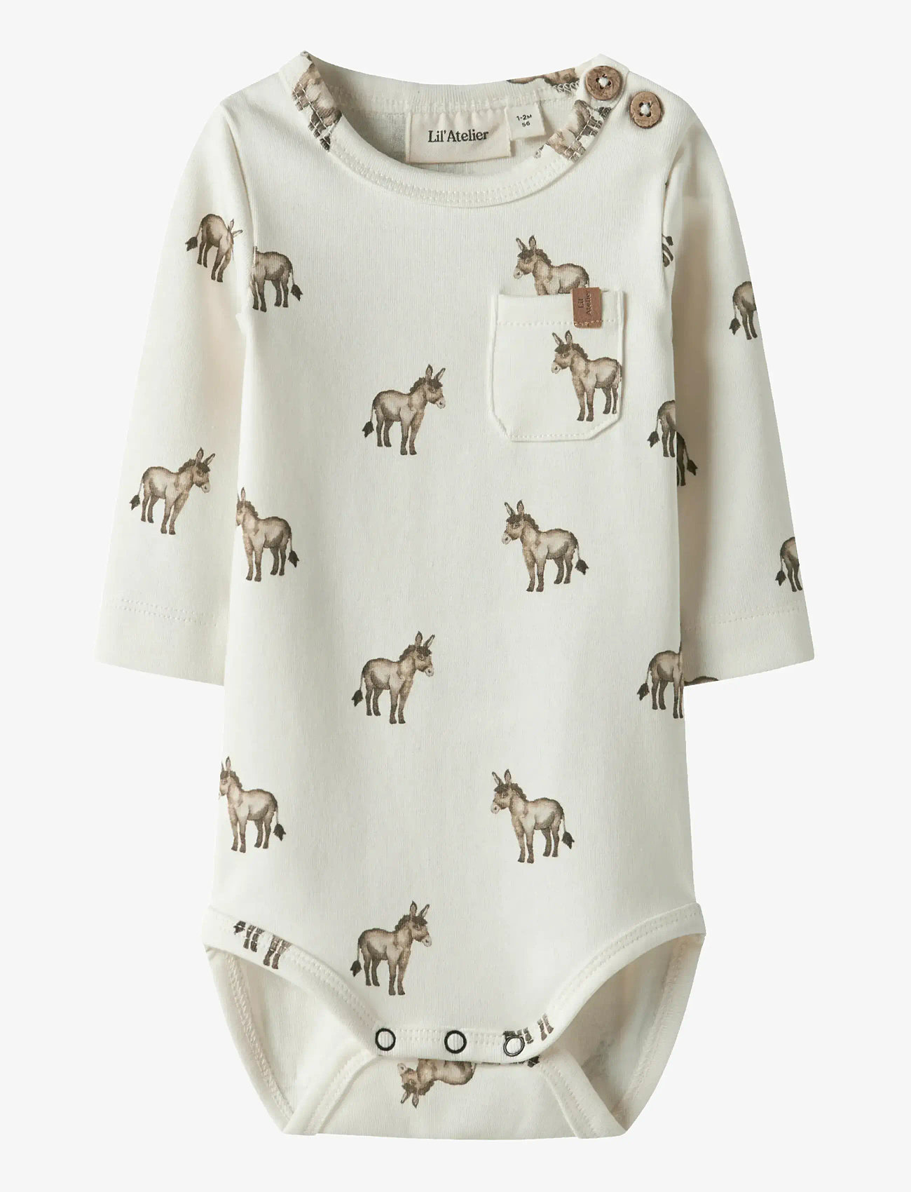 Lil'Atelier - NBMLAYO SEV LS SLIM BODY LIL - long-sleeved bodies - coconut milk - 1