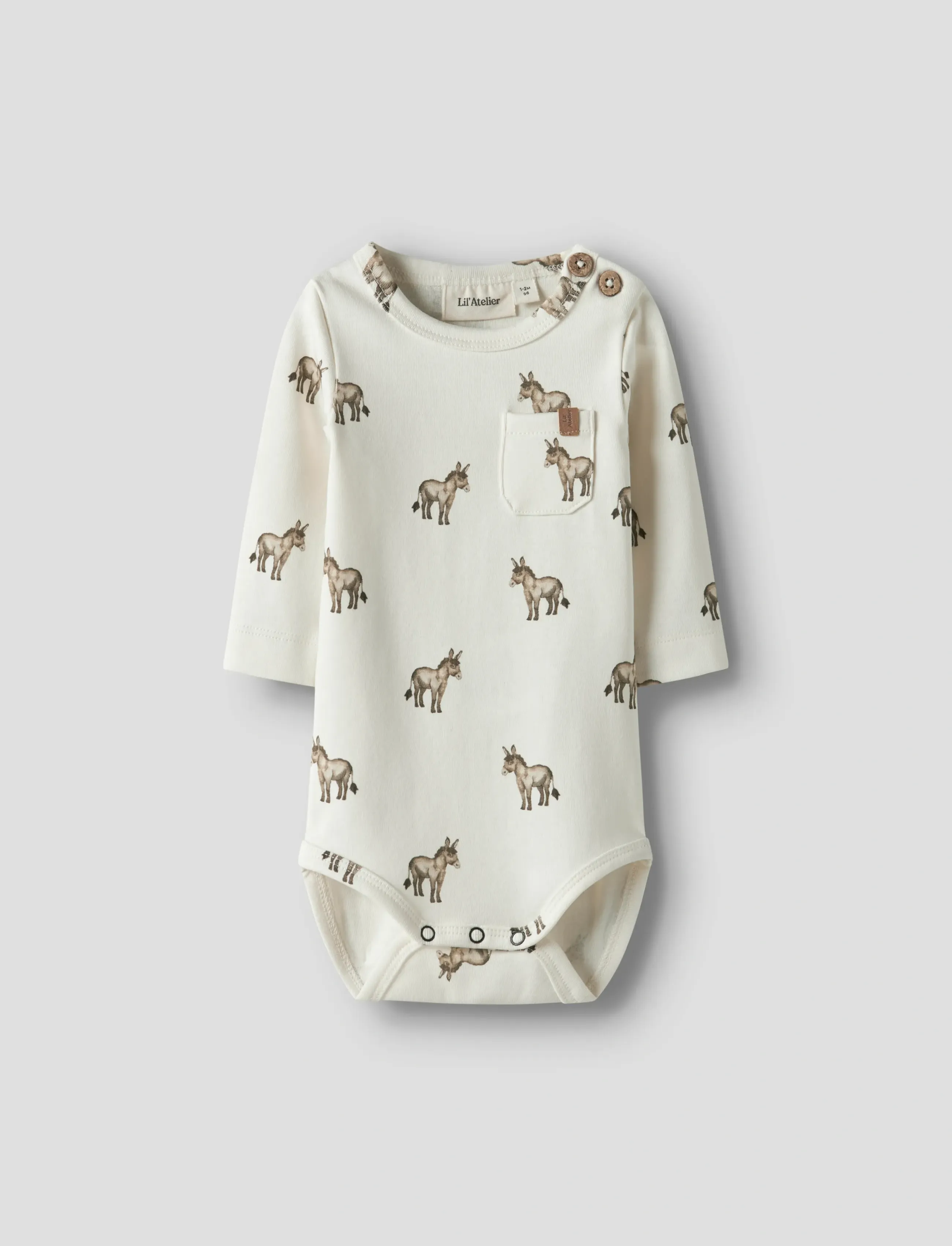 Lil'Atelier - NBMLAYO SEV LS SLIM BODY LIL - langermede bodyer - coconut milk - 3