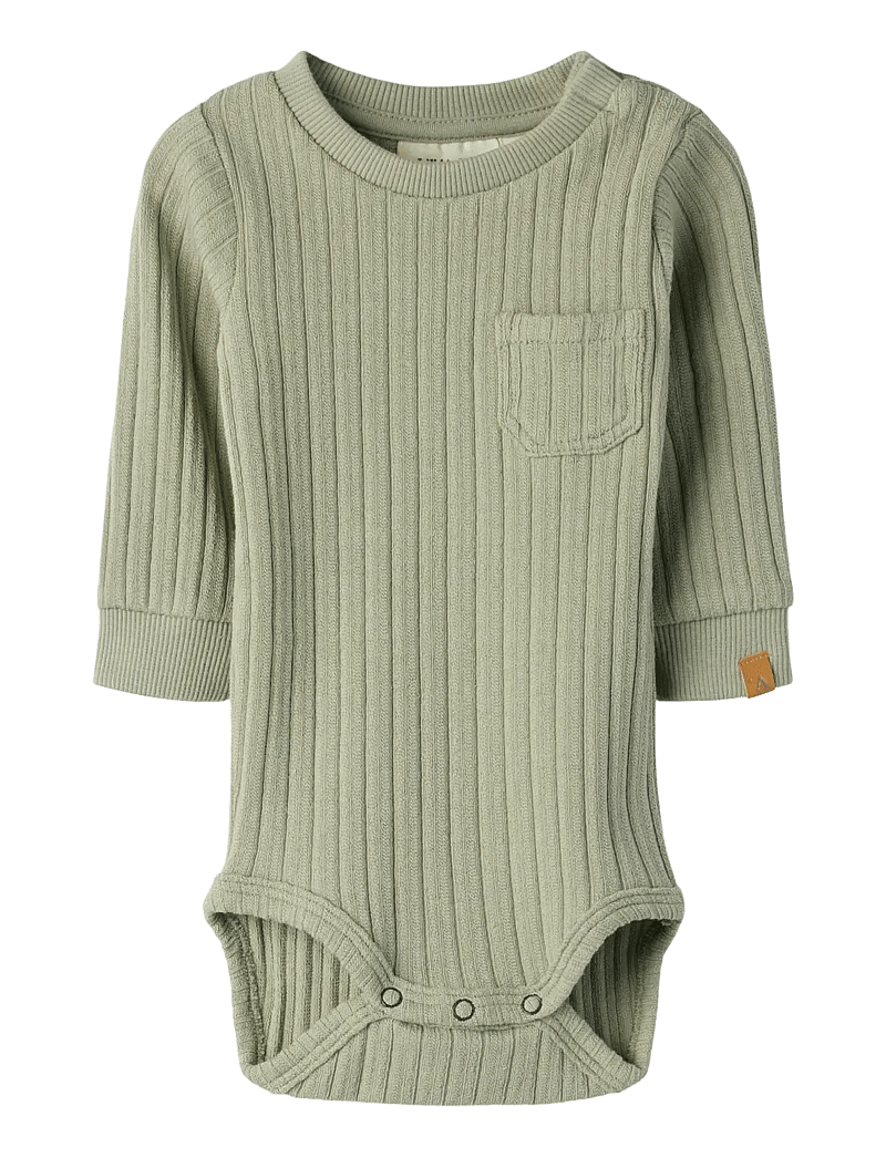 Lil'Atelier - NBMTAO LS SLIM BODY LIL - långärmade bodies - seagrass - 1