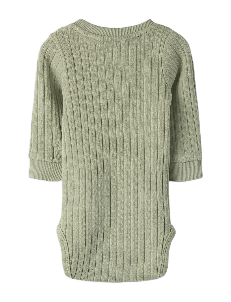 Lil'Atelier - NBMTAO LS SLIM BODY LIL - långärmade bodies - seagrass - 2