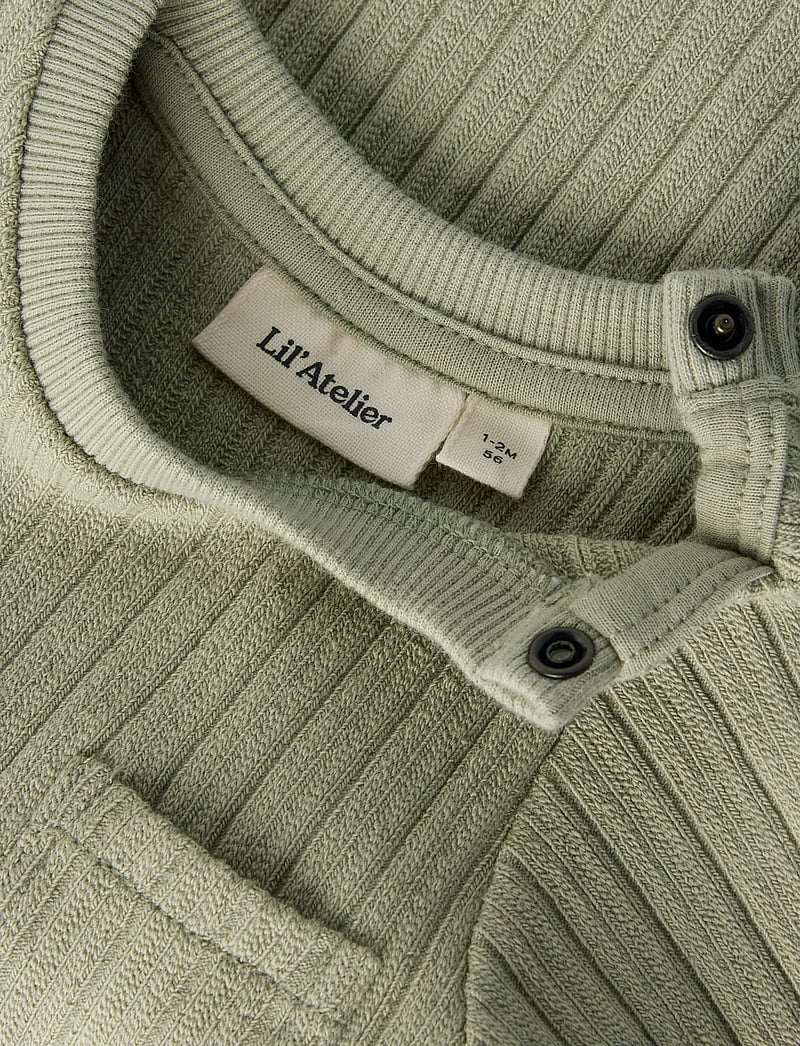 Lil'Atelier - NBMTAO LS SLIM BODY LIL - långärmade bodies - seagrass - 0