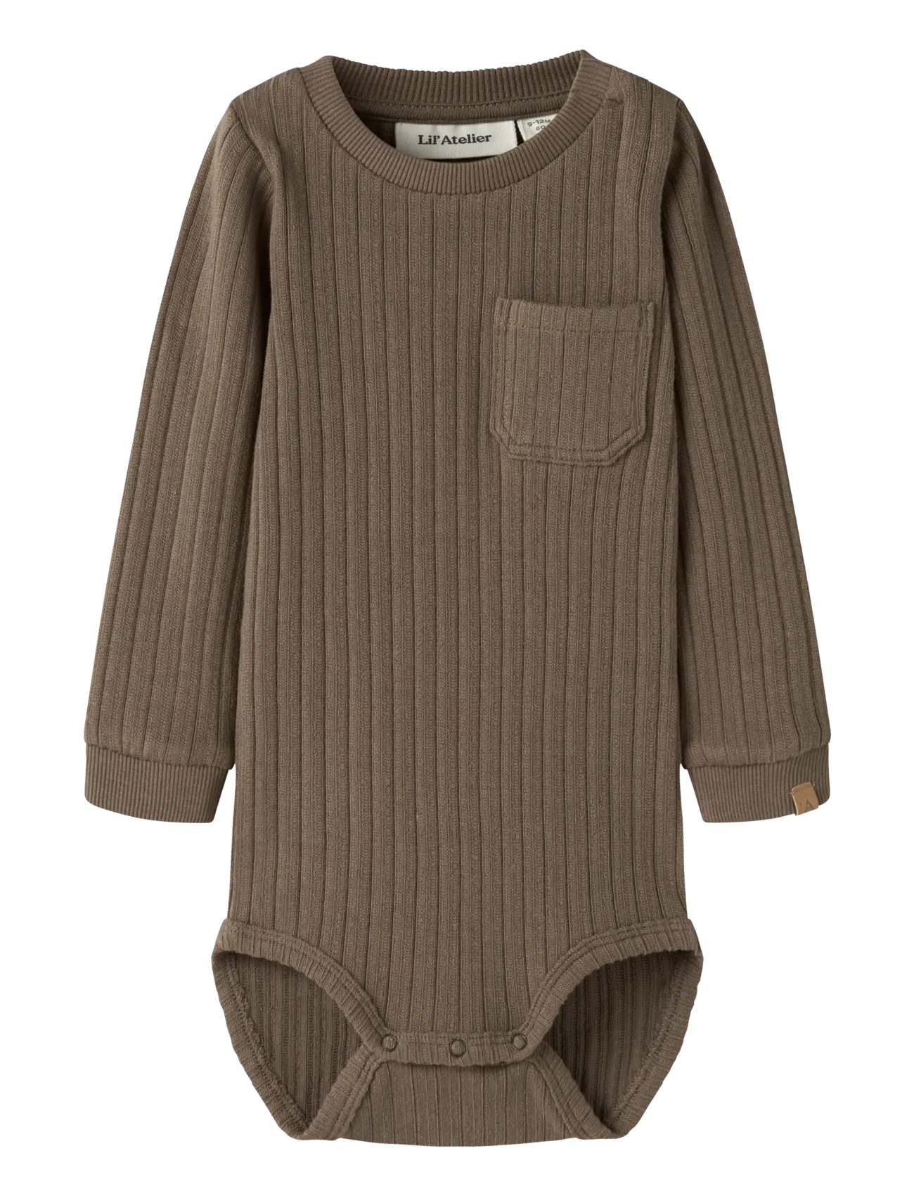 Lil'Atelier Nbmtao Ls Slim Body Lil, 68, Bodys, Braun - Long-sleeved, Kinder
