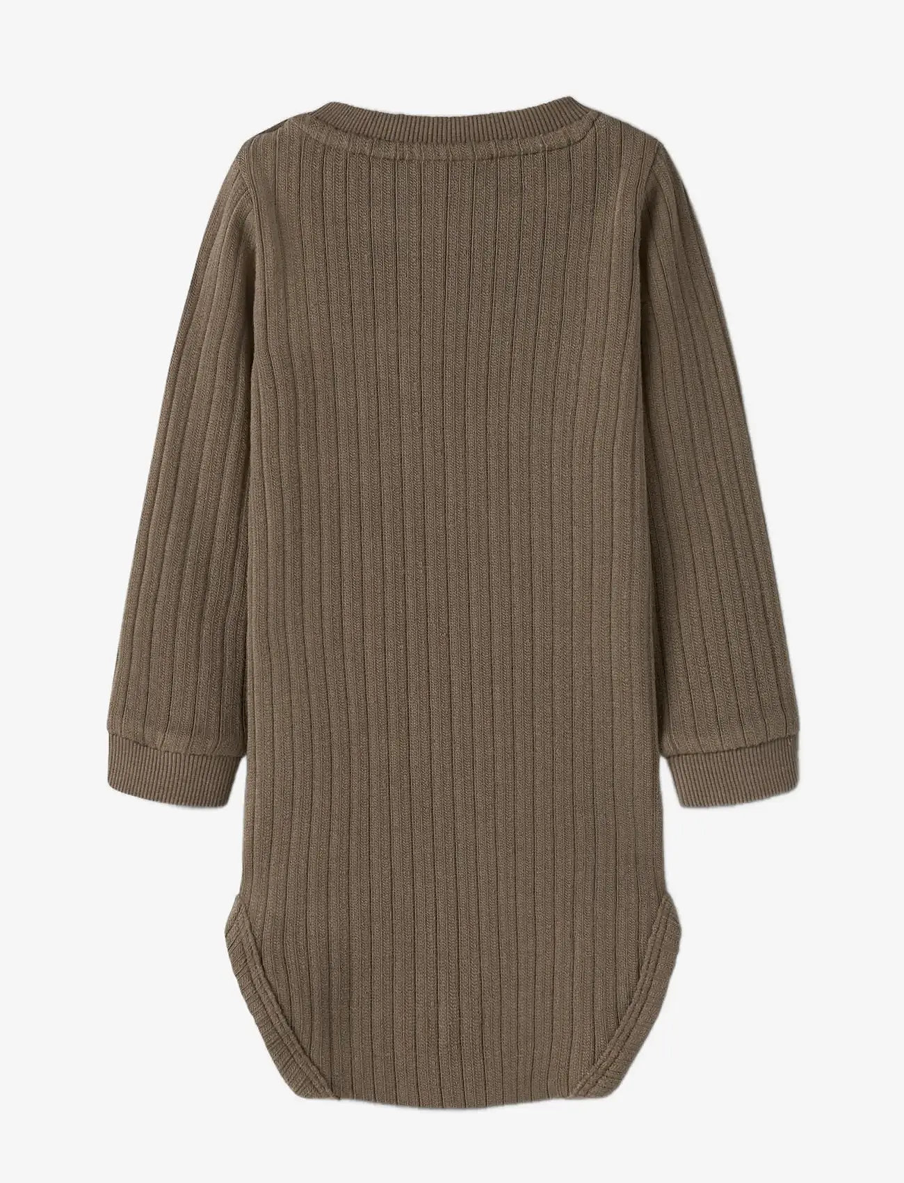 Lil'Atelier - NBMTAO LS SLIM BODY LIL - langärmelige bodys - shitake - 1
