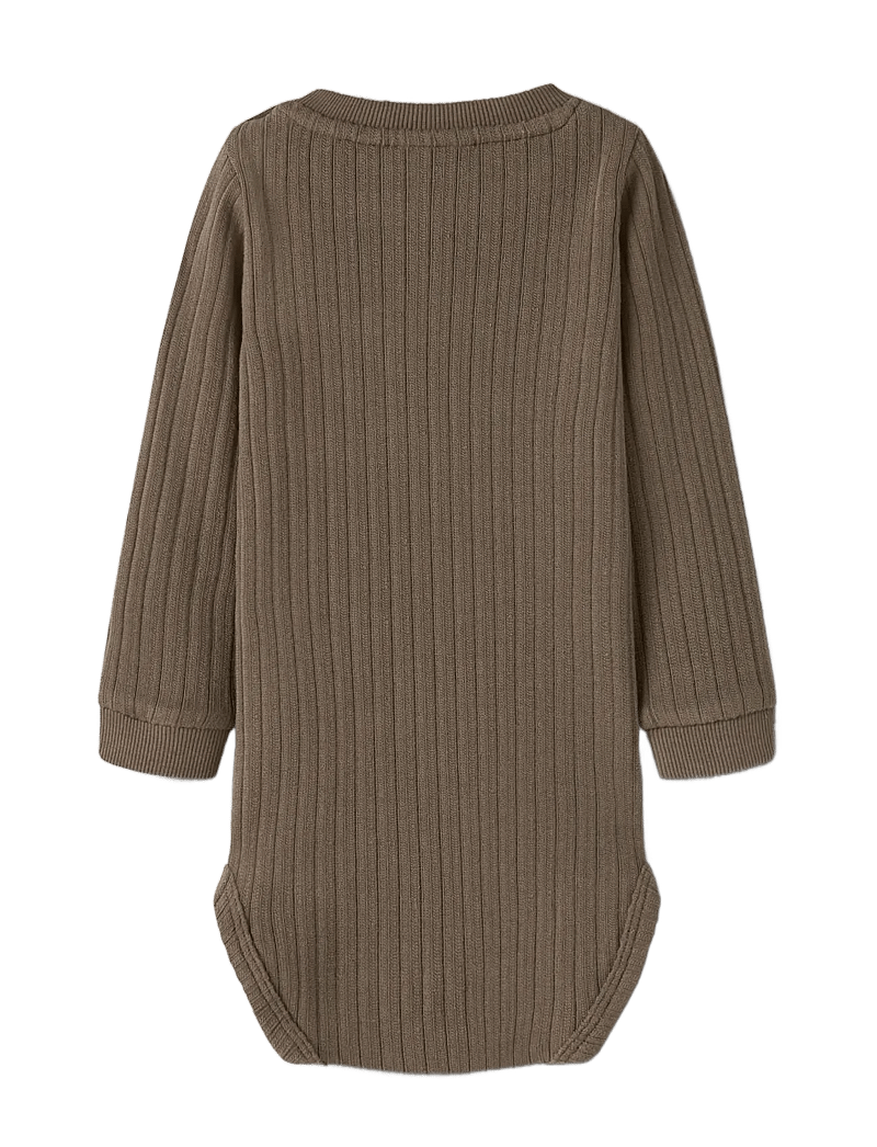Lil'Atelier - NBMTAO LS SLIM BODY LIL - langärmelige bodys - shitake - 1