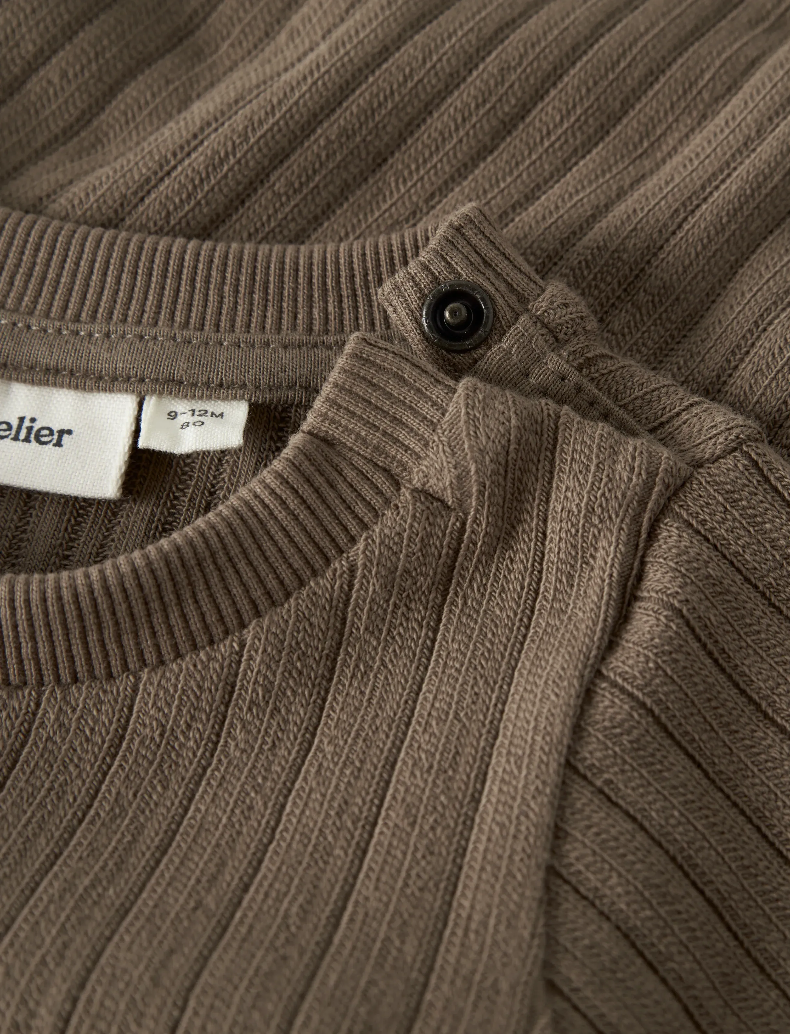 Lil'Atelier - NBMTAO LS SLIM BODY LIL - langærmede bodyer - shitake - 2