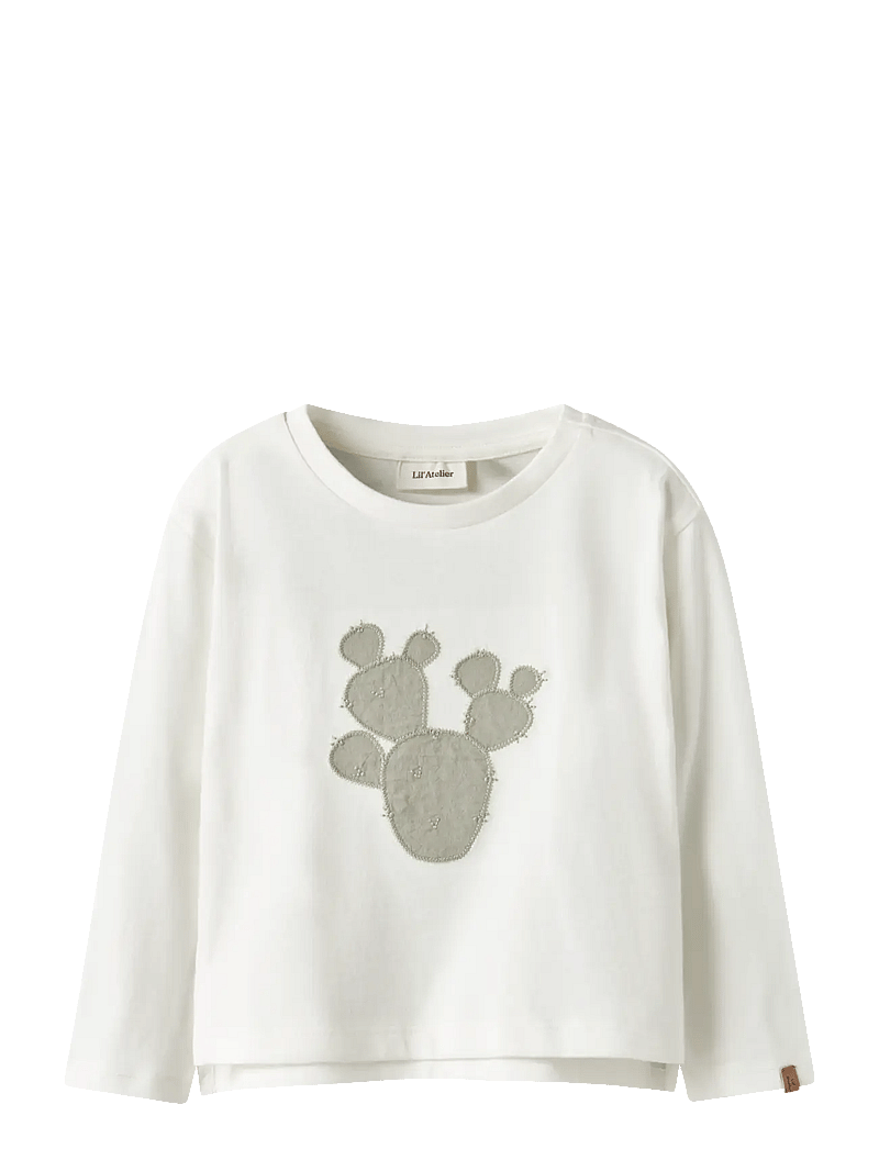 Lil'Atelier - NMMHALI LS LOOSE TOP LIL - langærmede t-shirts - coconut milk - 0