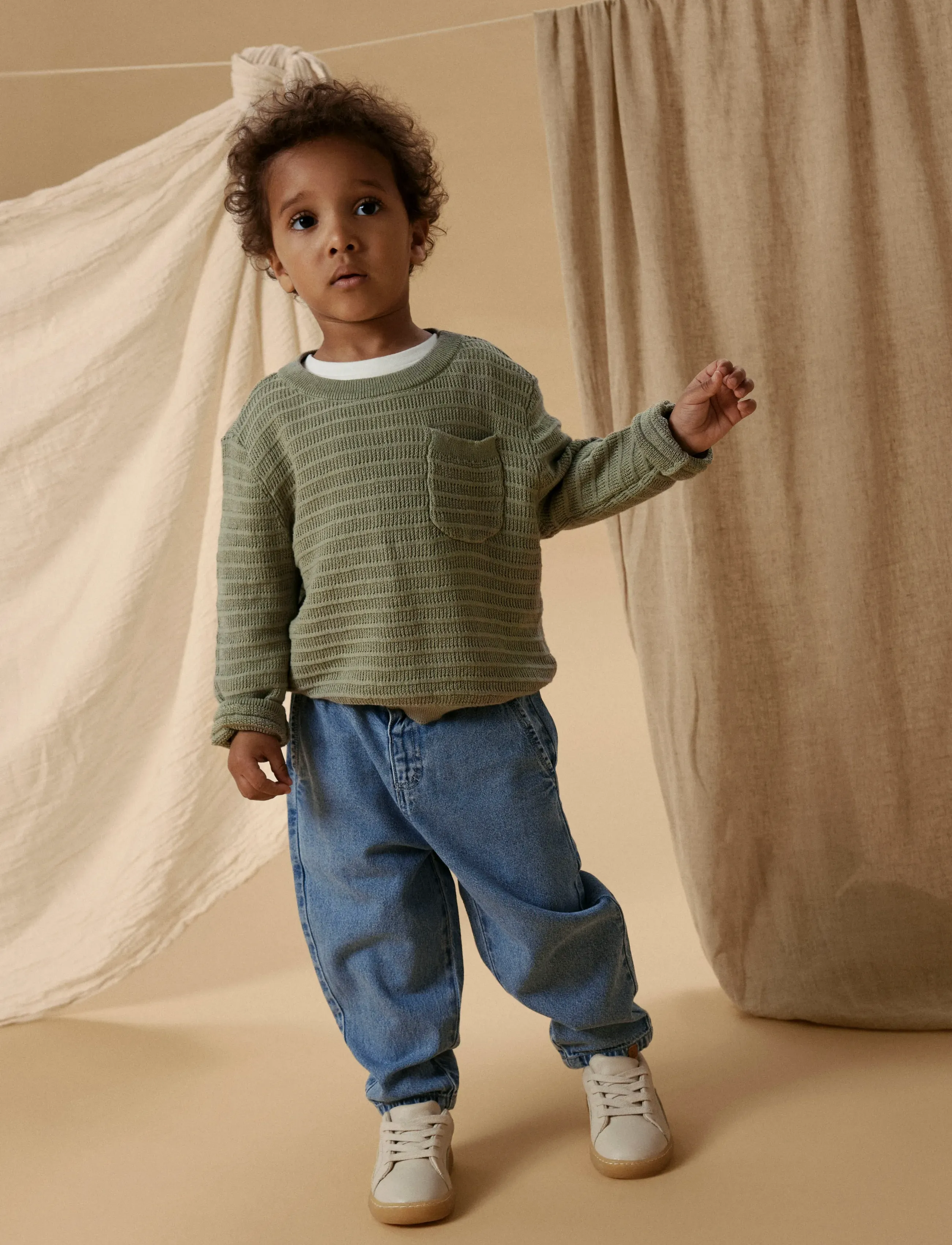 Lil'Atelier - NMMTHUNDER LS KNIT LIL - trøjer - seagrass - 2