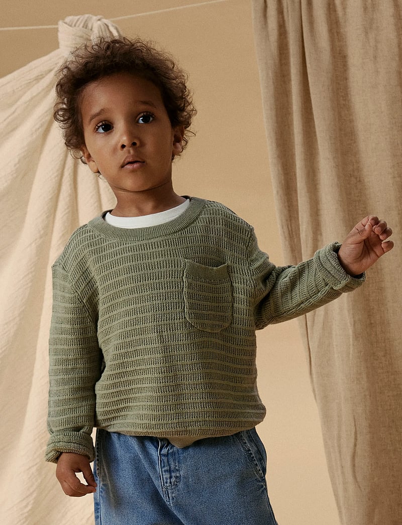 Lil'Atelier - NMMTHUNDER LS KNIT LIL - džemprid - seagrass - 3