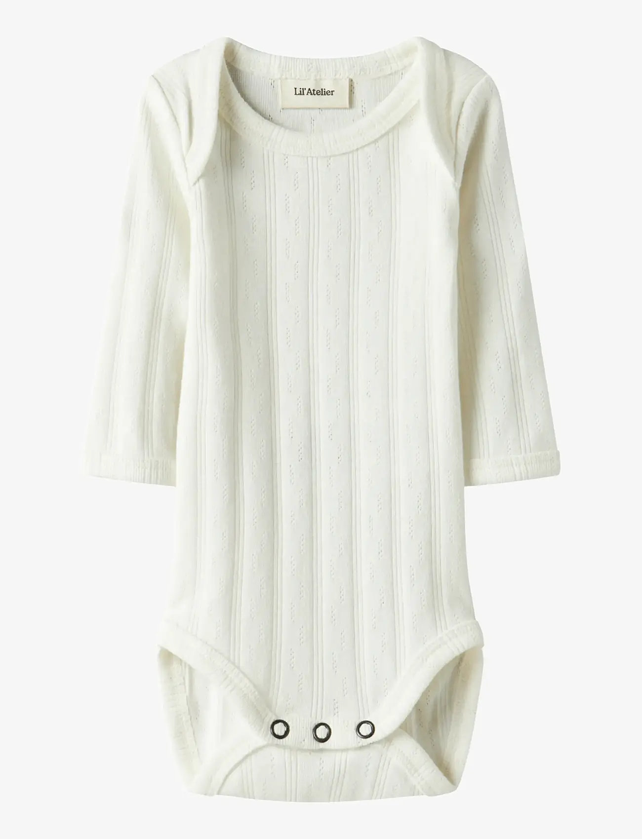 Lil'Atelier - NBNBOB LS SLIM BODY LIL - long-sleeved bodies - coconut milk - 1