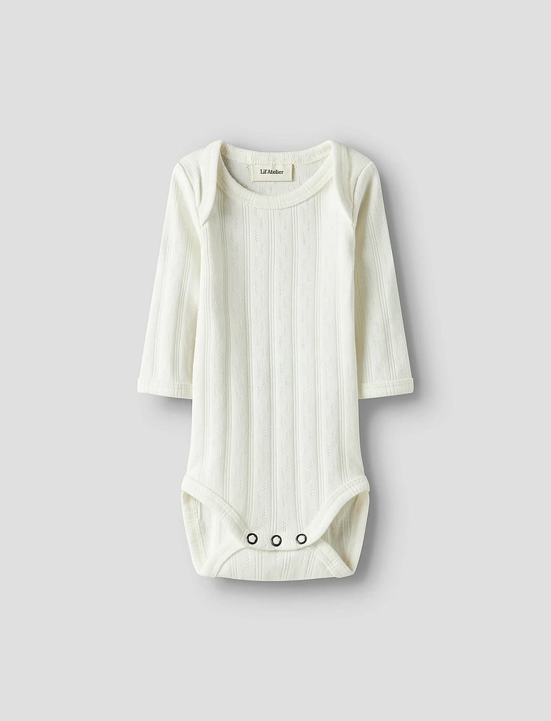 Lil'Atelier - NBNBOB LS SLIM BODY LIL - long-sleeved bodies - coconut milk - 0