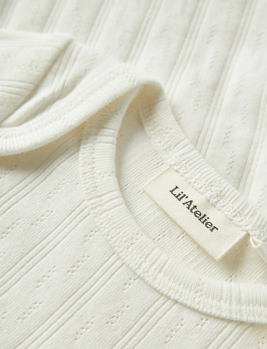 Lil'Atelier - NBNBOB LS SLIM BODY LIL - langærmede bodyer - coconut milk - 3