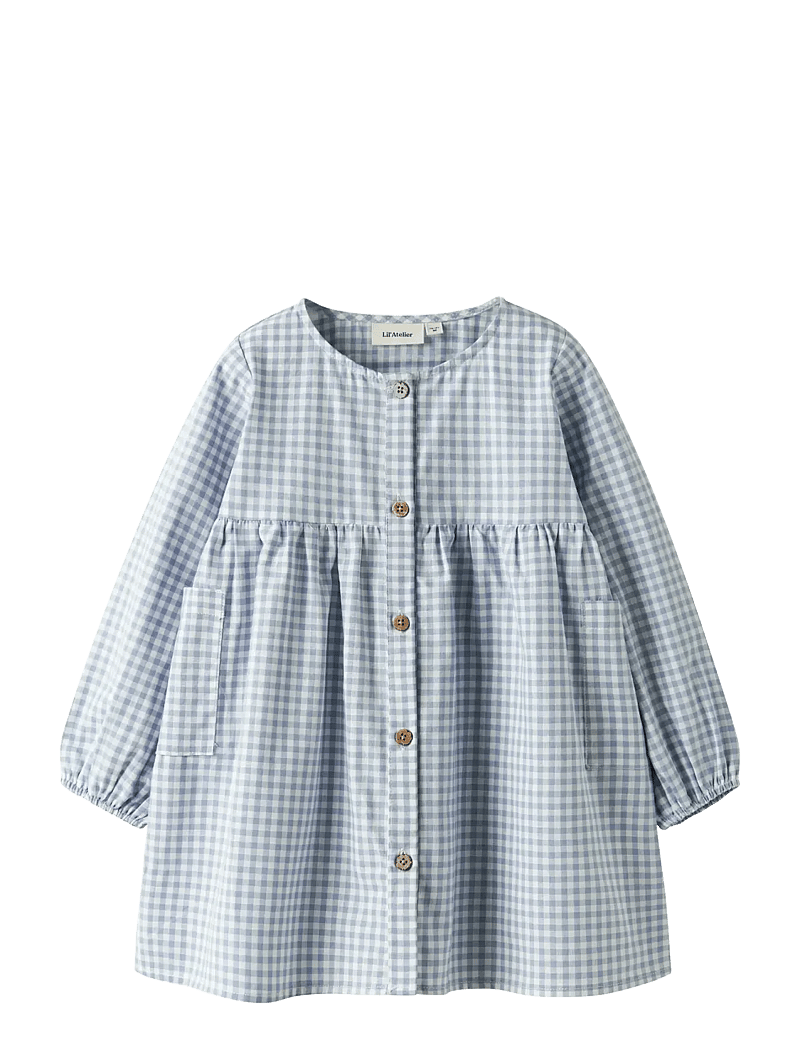 Lil'Atelier - NMFTALLULA LS LOOSE DRESS LIL - langärmelige freizeitkleider - zen blue - 0